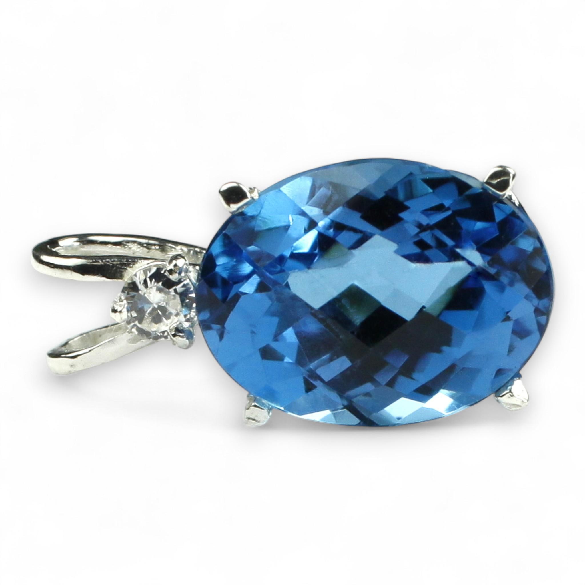 Twilight Fire Topaz, 925 Sterling Silver Pendant, SP016