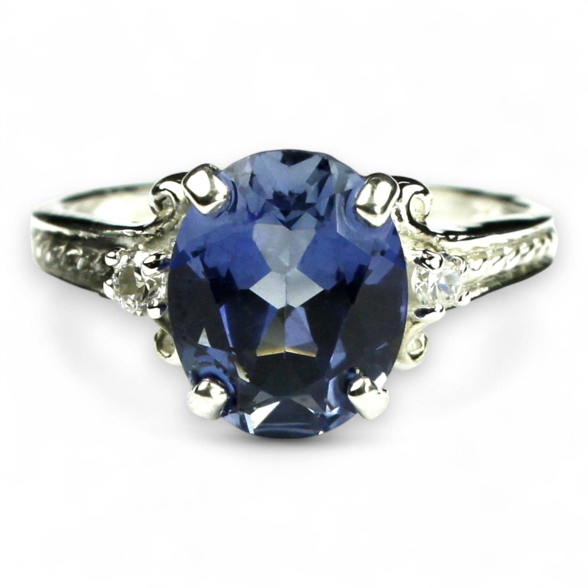 Created Black Opal, 925 Sterling Silver Ring, SR004