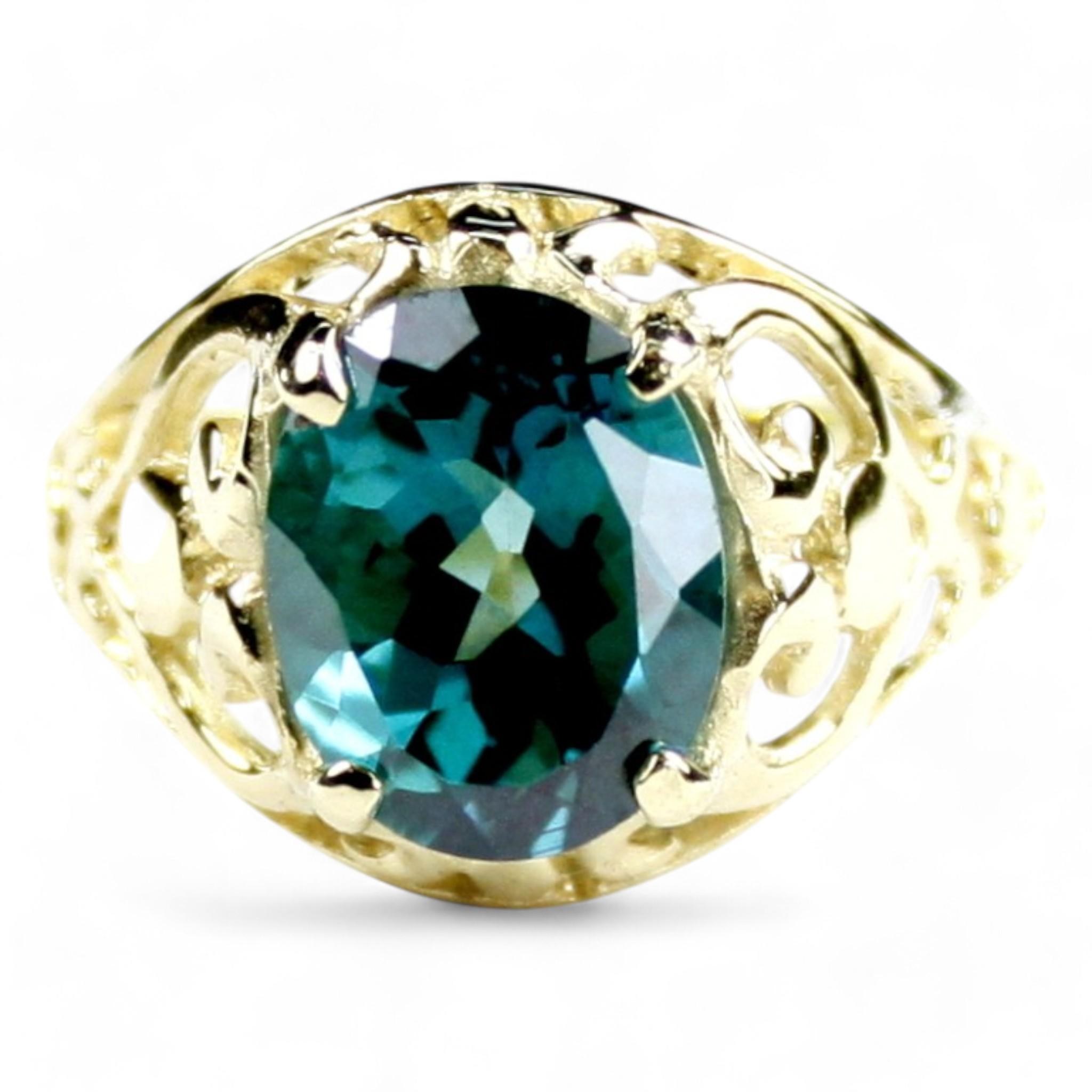 Aquamarine, 10Ky Gold Ring, R016