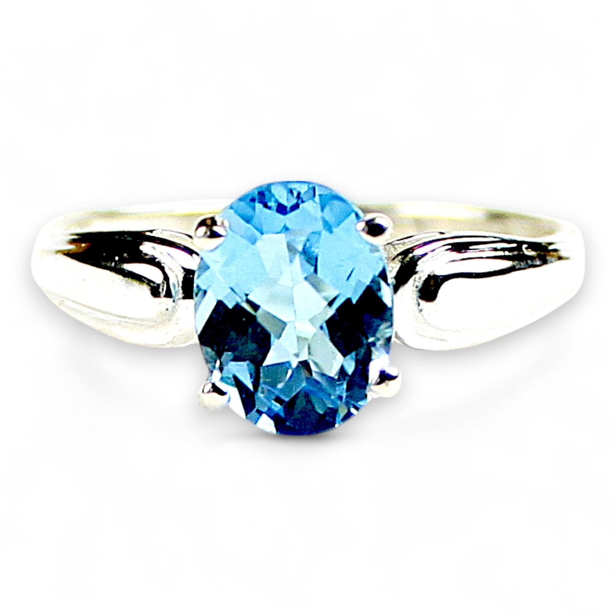 London Blue Topaz, 925 Sterling Silver Men's Nugget Ring, SR075