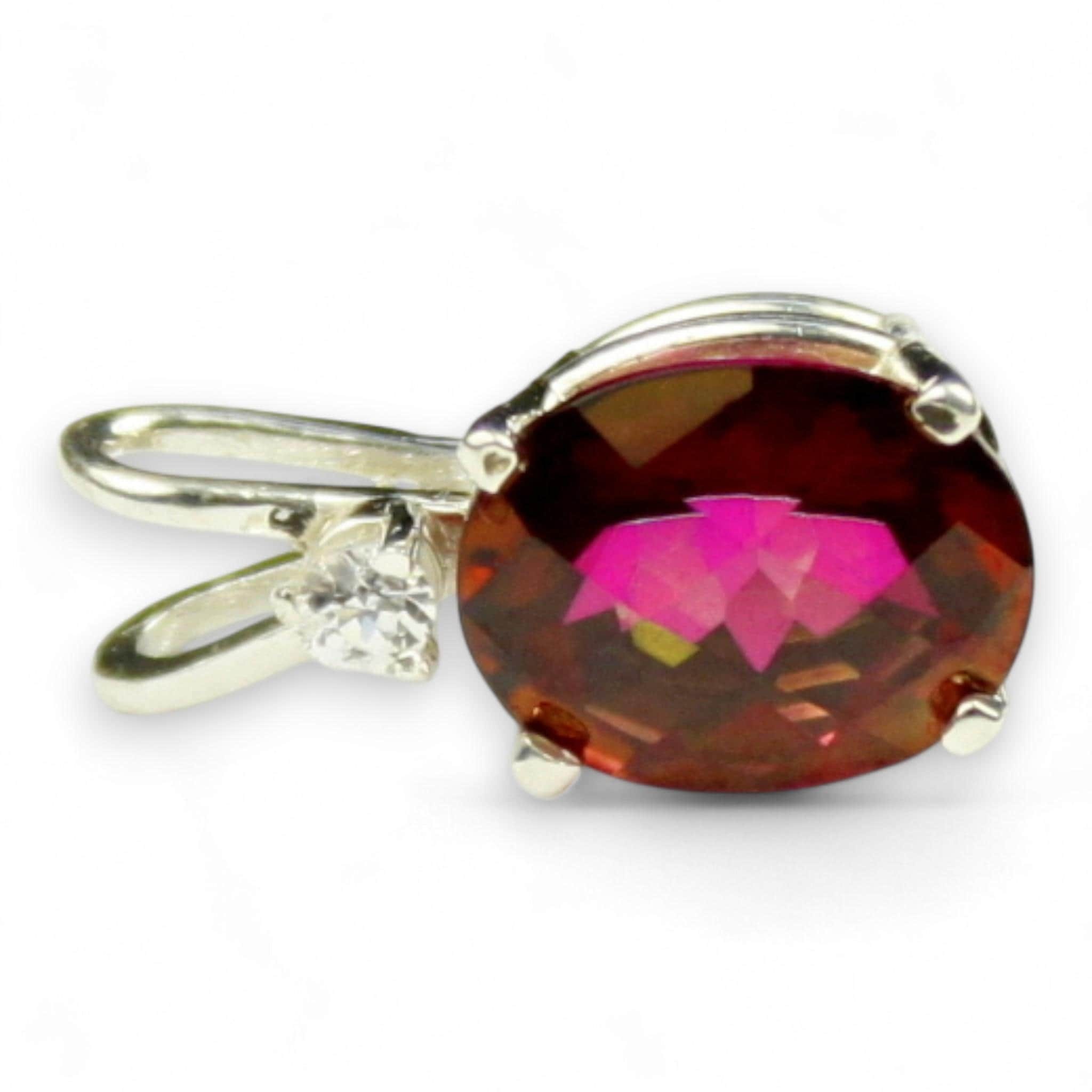 Mystic Fire Topaz, 925 Sterling Silver Pendant, SP022