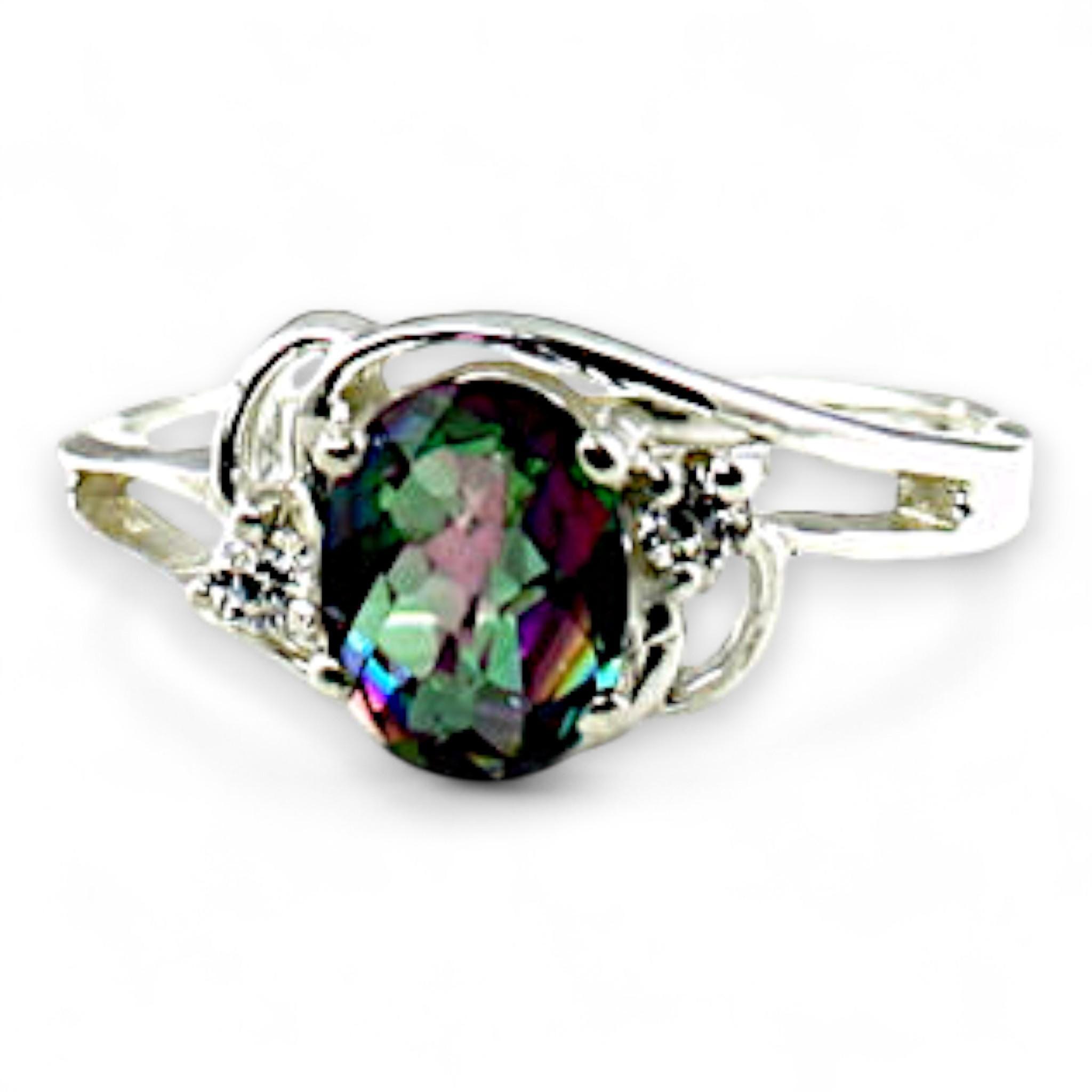 Mercury Mist Topaz, 925 Sterling Silver Ladies Ring, SR016