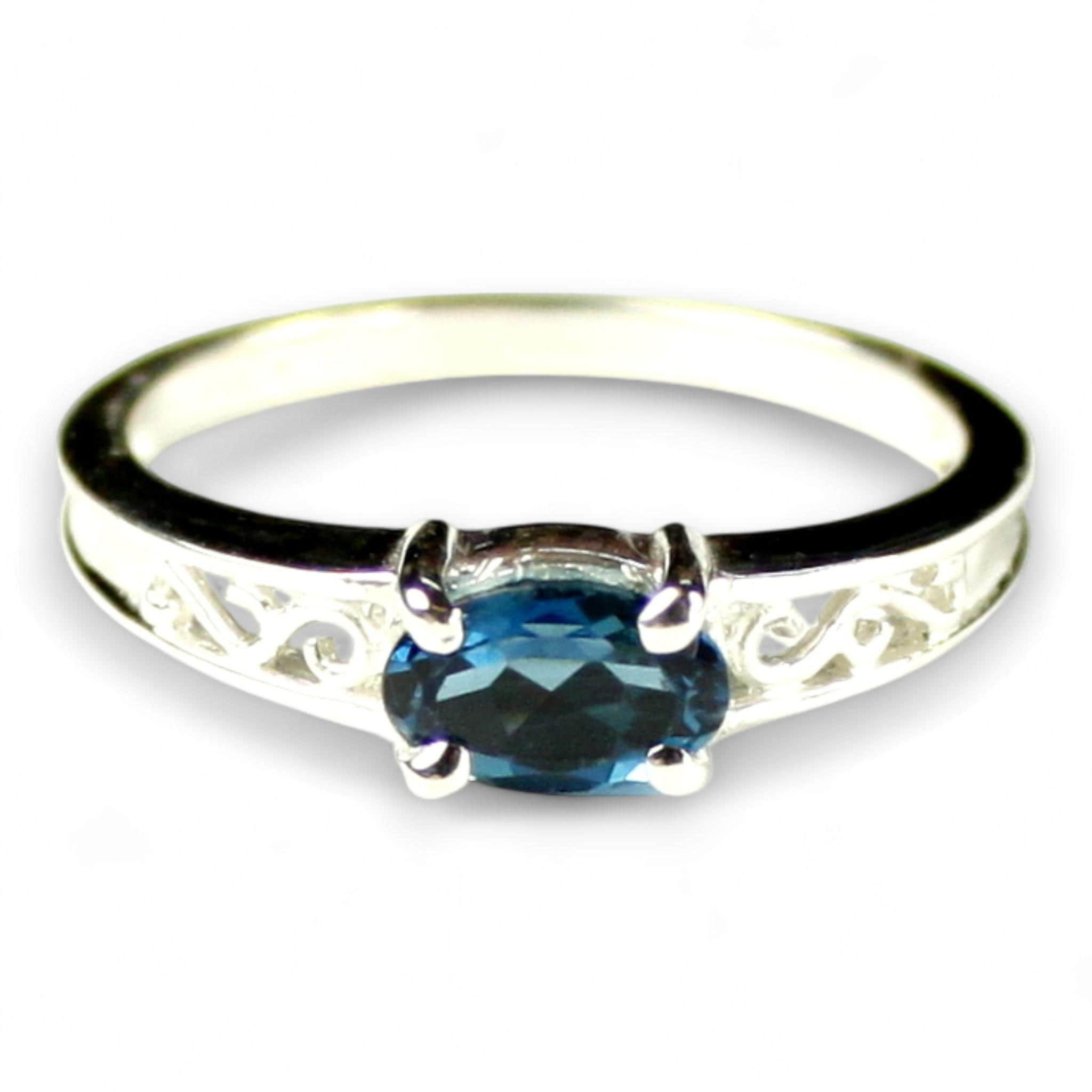 London Blue Topaz, 925 Sterling Silver Ladies Ring, SR362
