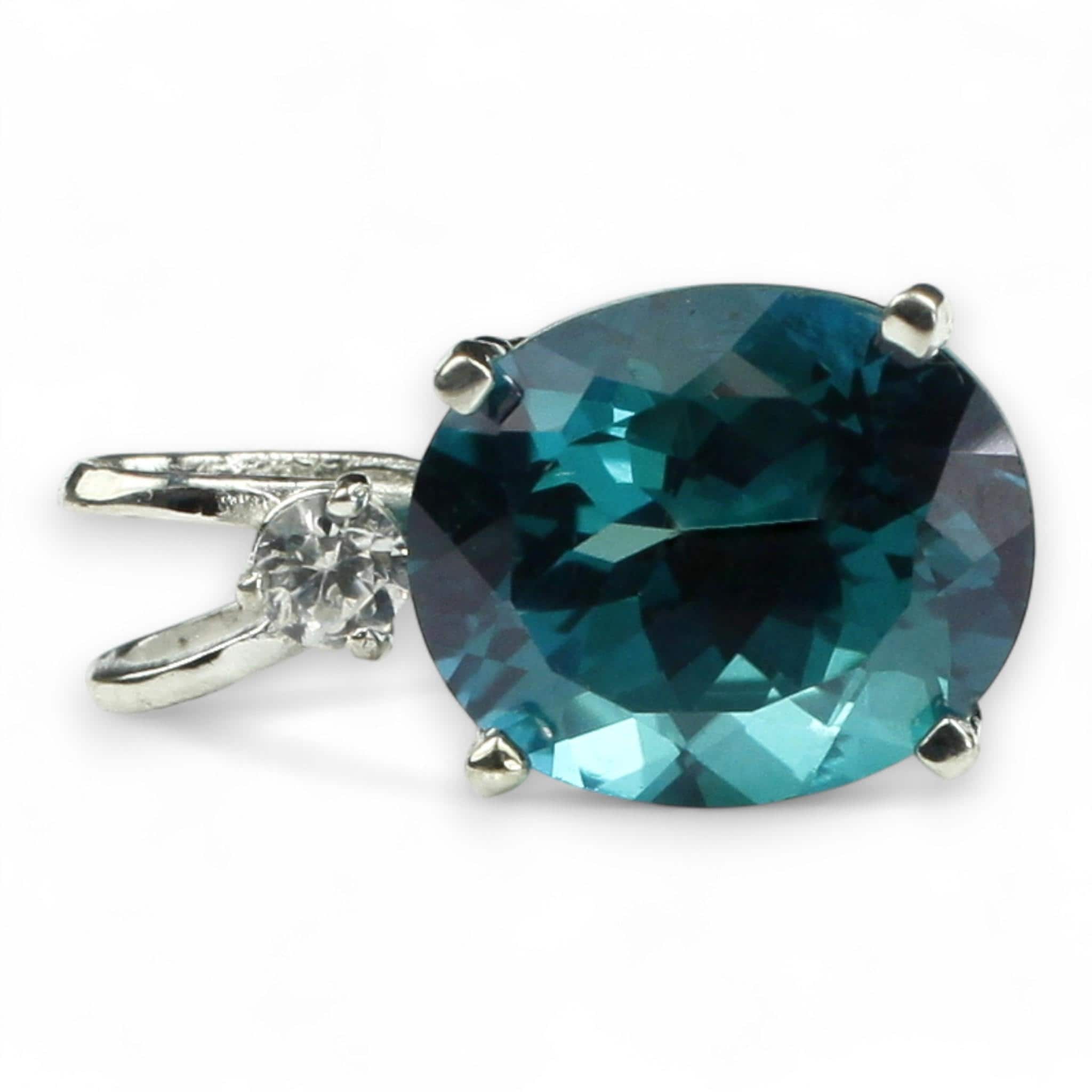 Concave London Blue Topaz, 10KY Gold Ring, R021