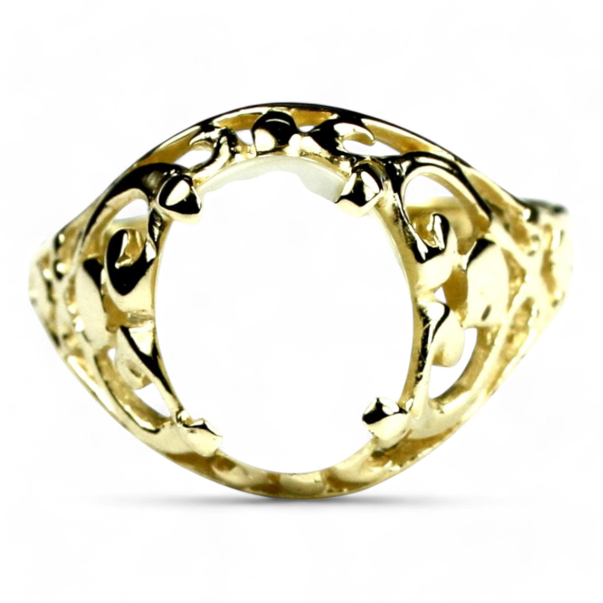 Neptune Garden Topaz w/ 2 Accents, 14KY Gold Ring, R254