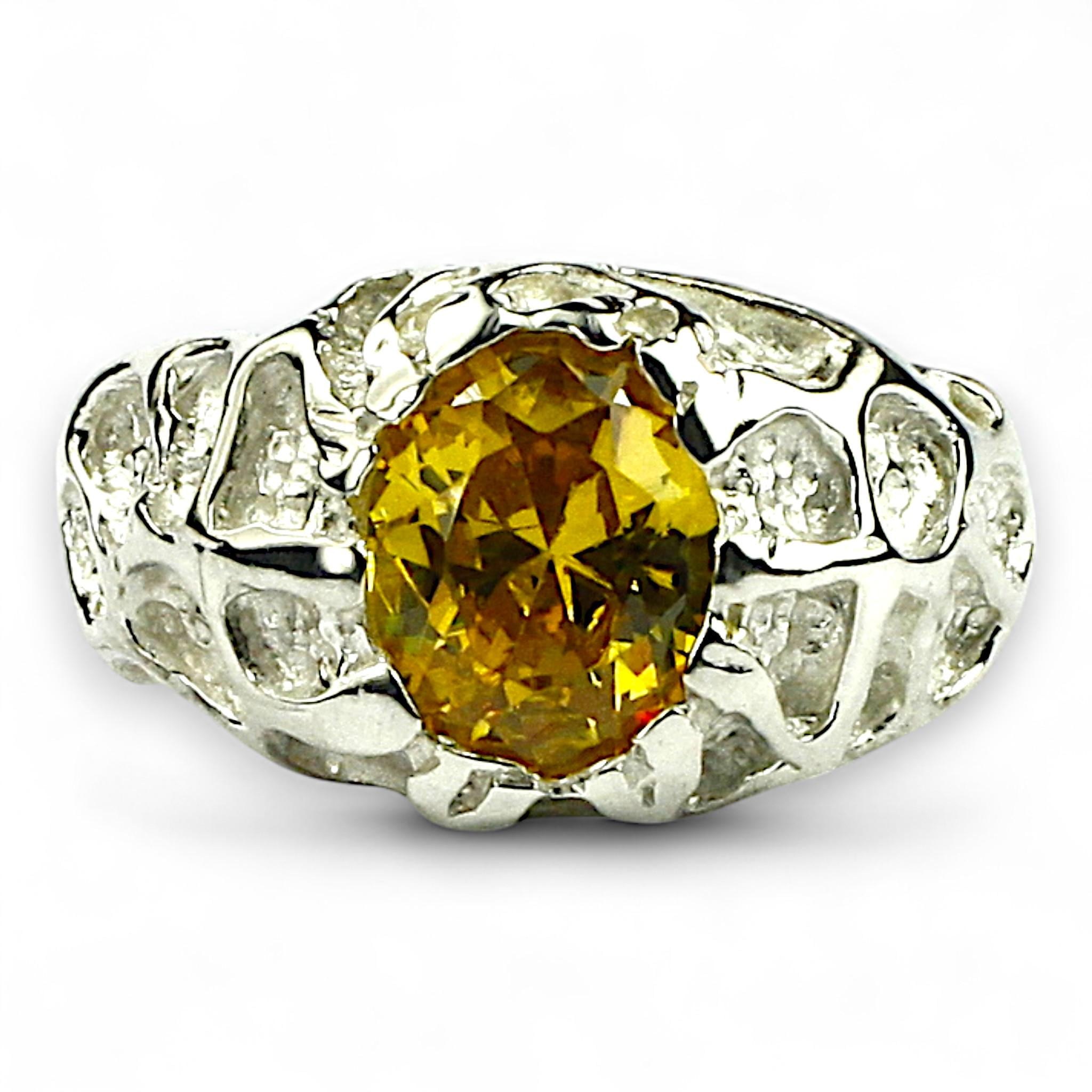 Russian Nanocrystal Emerald, 925 Sterling Silver Ladies Ring, SR049
