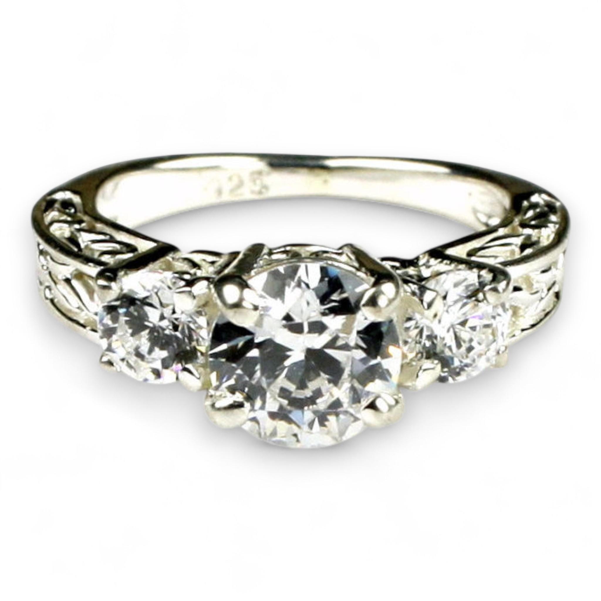Garnet CZ, 925 Sterling Silver Ladies Ring, SR021