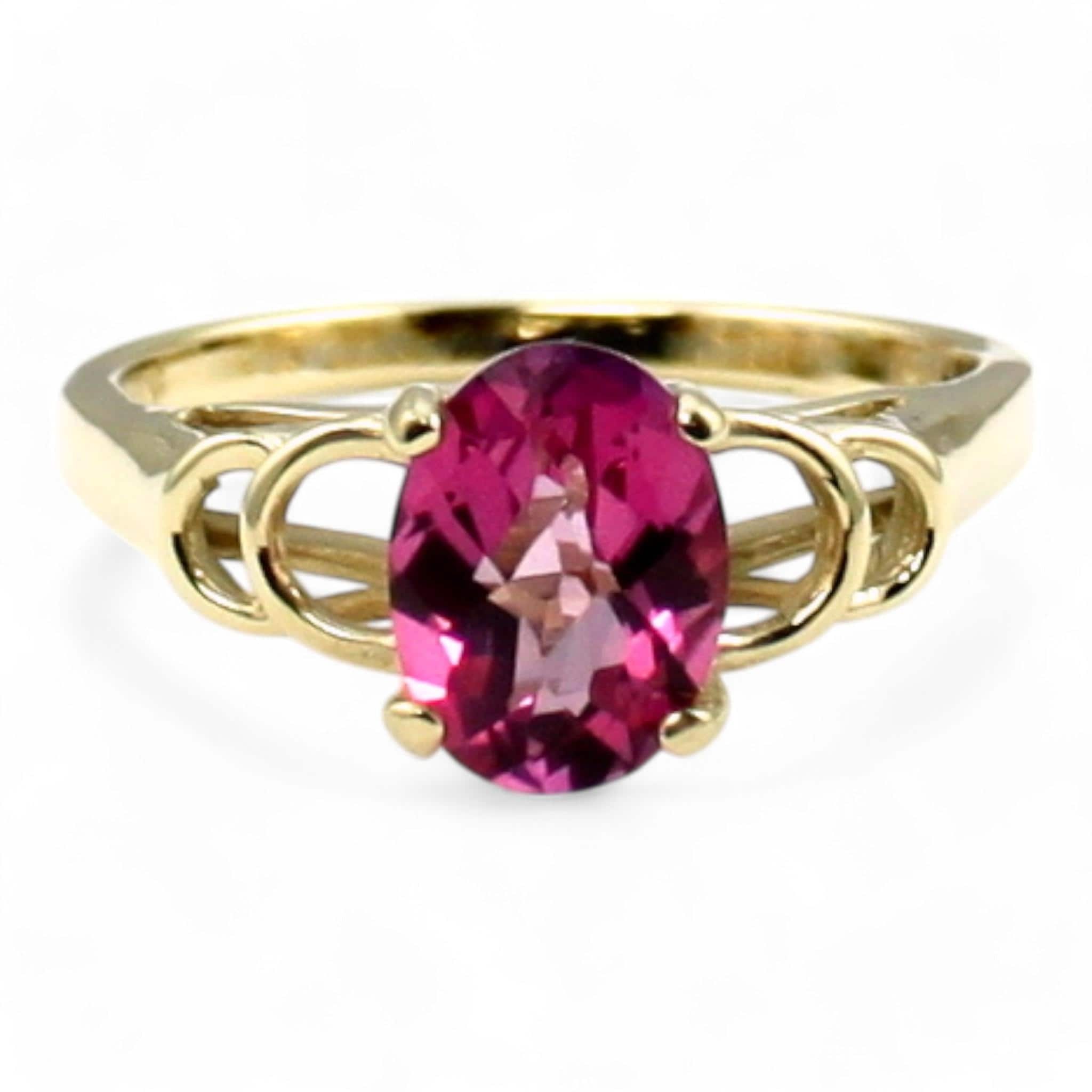 Crimson Fire Topaz, 925 Sterling Silver Ring, SR235