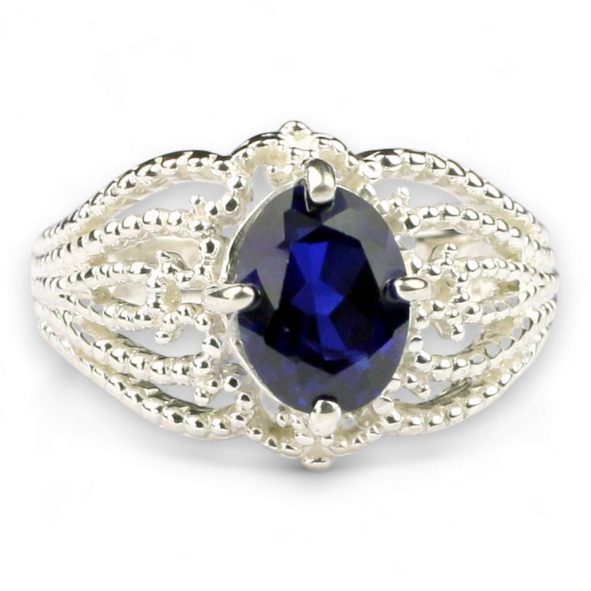 Champagne CZ, 925 Sterling Silver Men's Ring, SR168