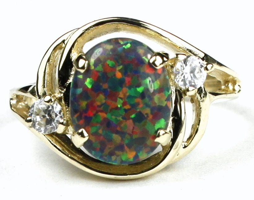 London Blue Topaz, 14KY Gold Ring, R136