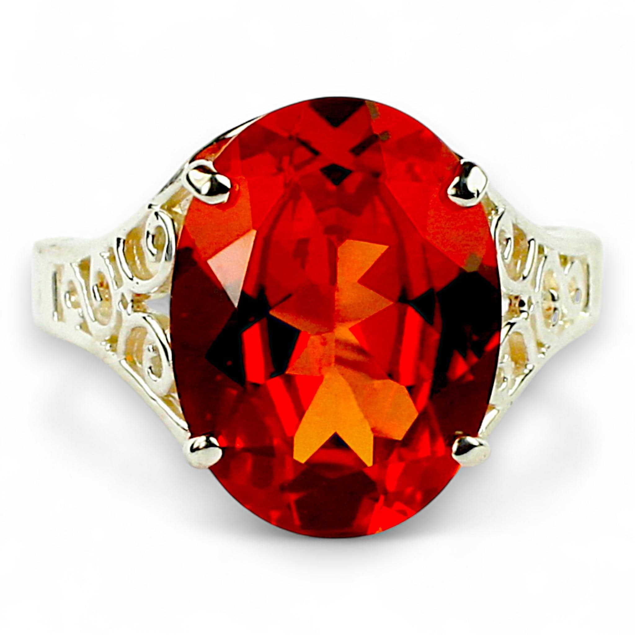 Mozambique Garnet, 925 Sterling Silver Men's Ring, SR368