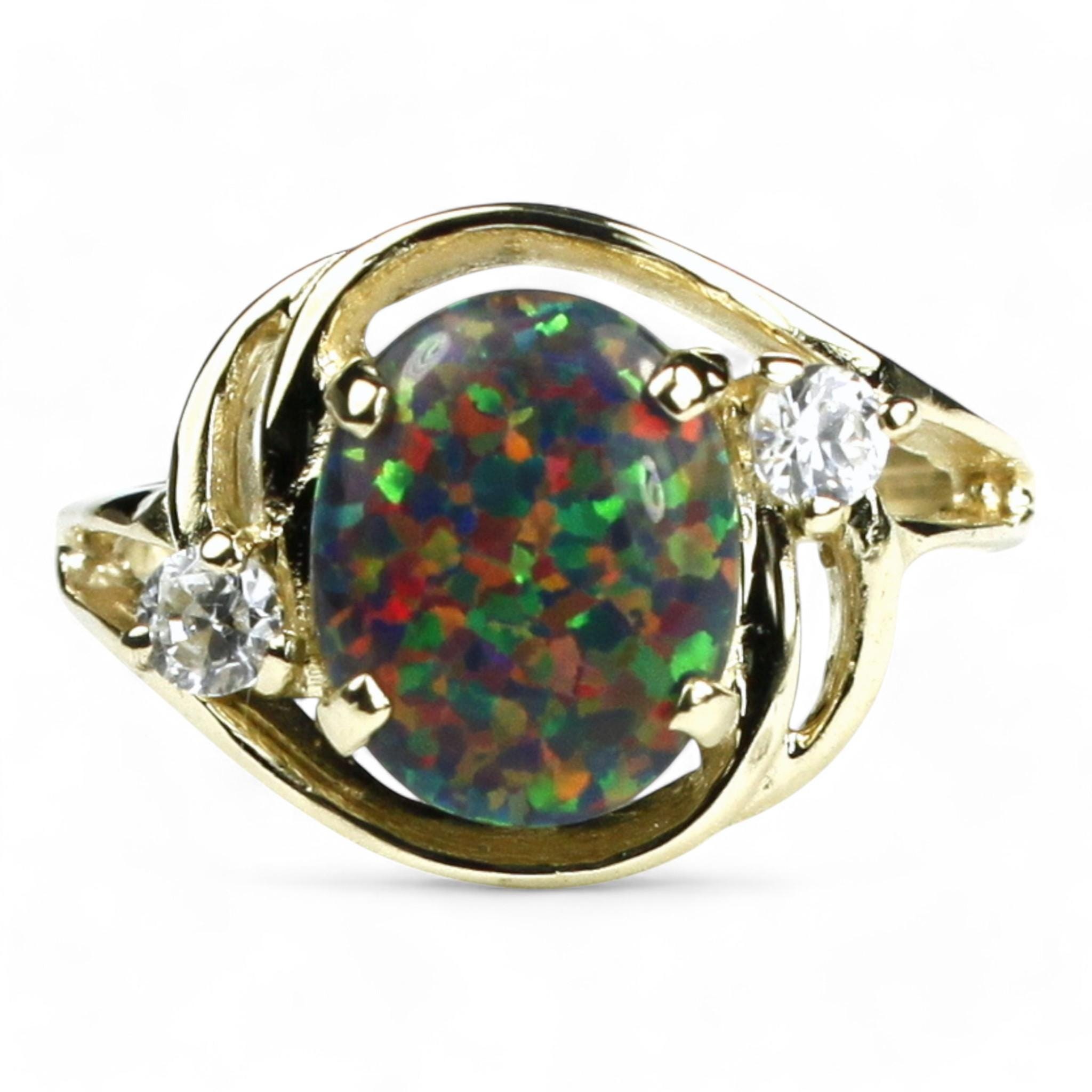 Black Onyx, 14KY Gold Ring, R021