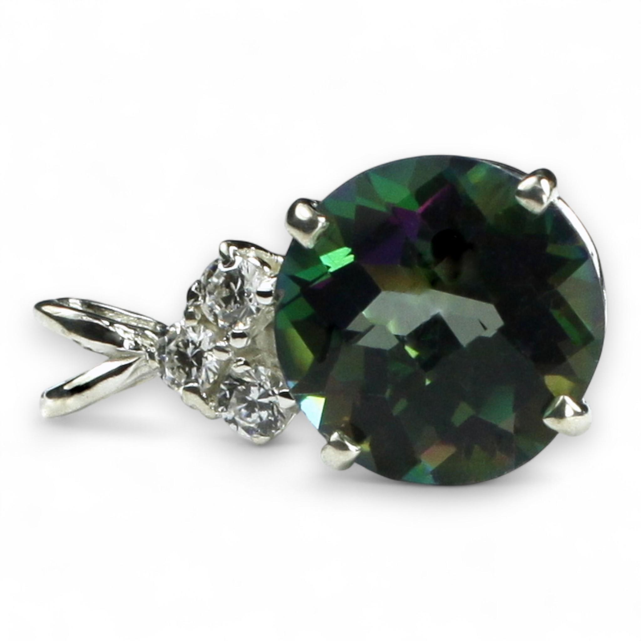 Mystic Fire Topaz, 925 Sterling Silver Pendant, SP085