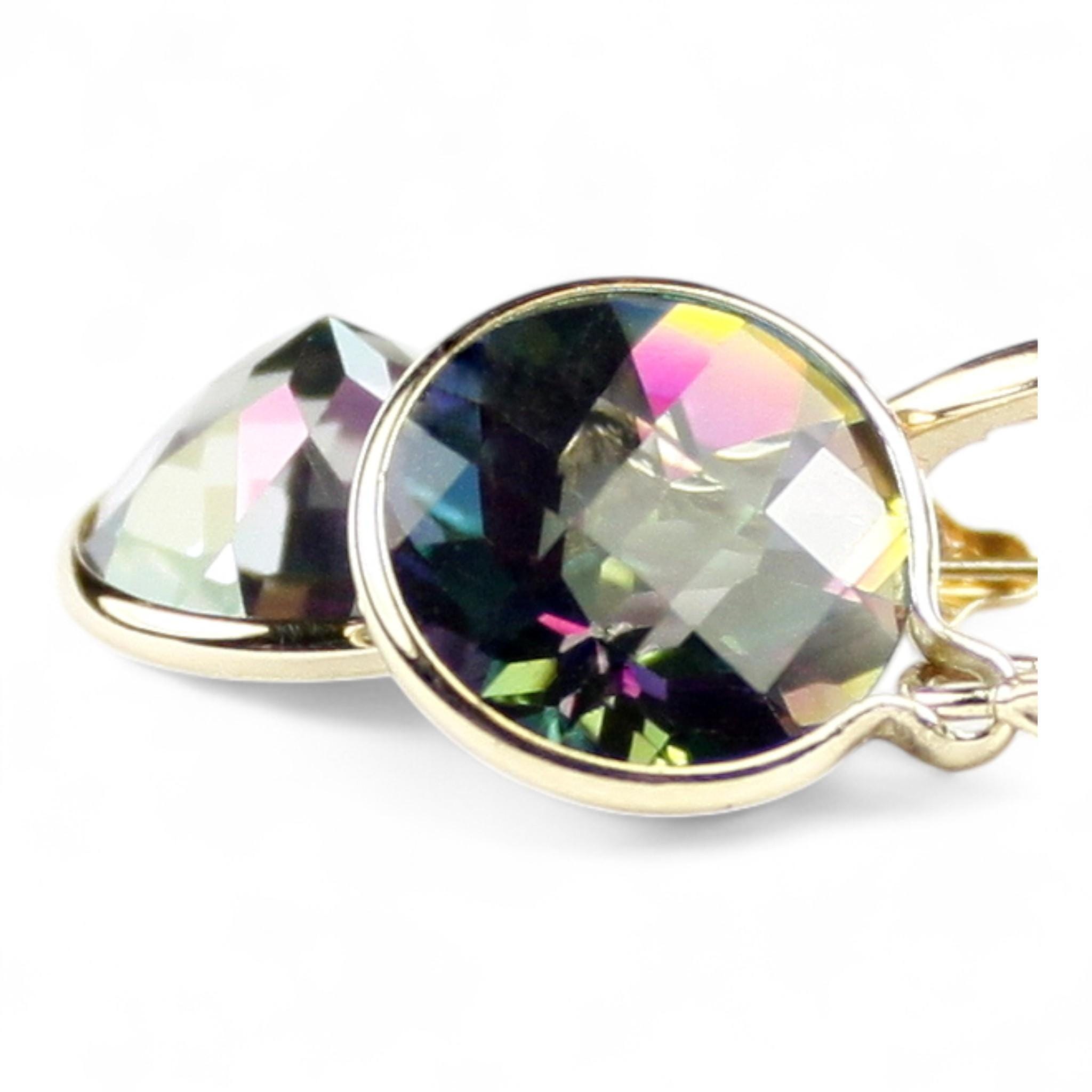 Silver Topaz, 18KY Gold Ring R004