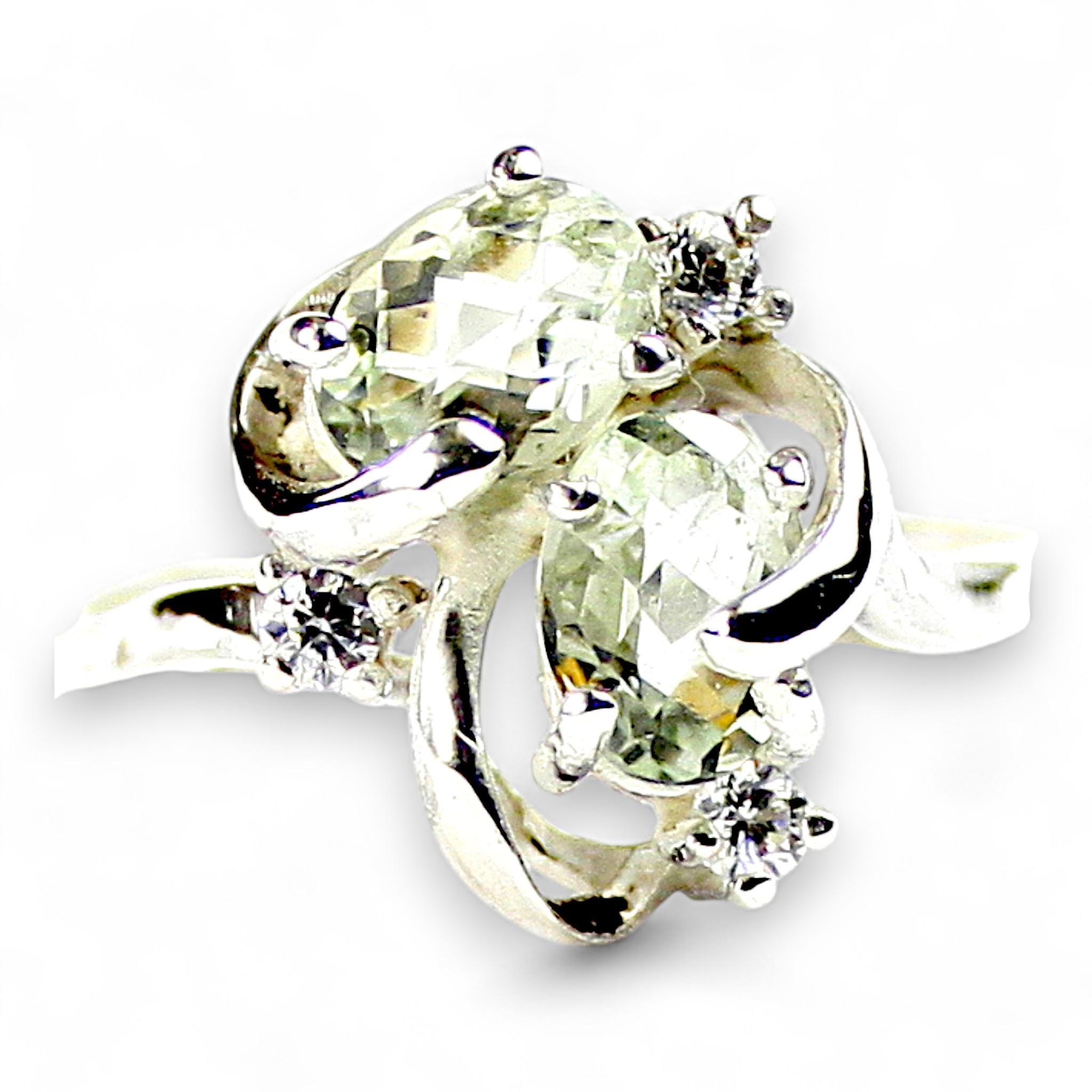 Blue Green Opal, Sterling Silver Ladies Ring, SR111