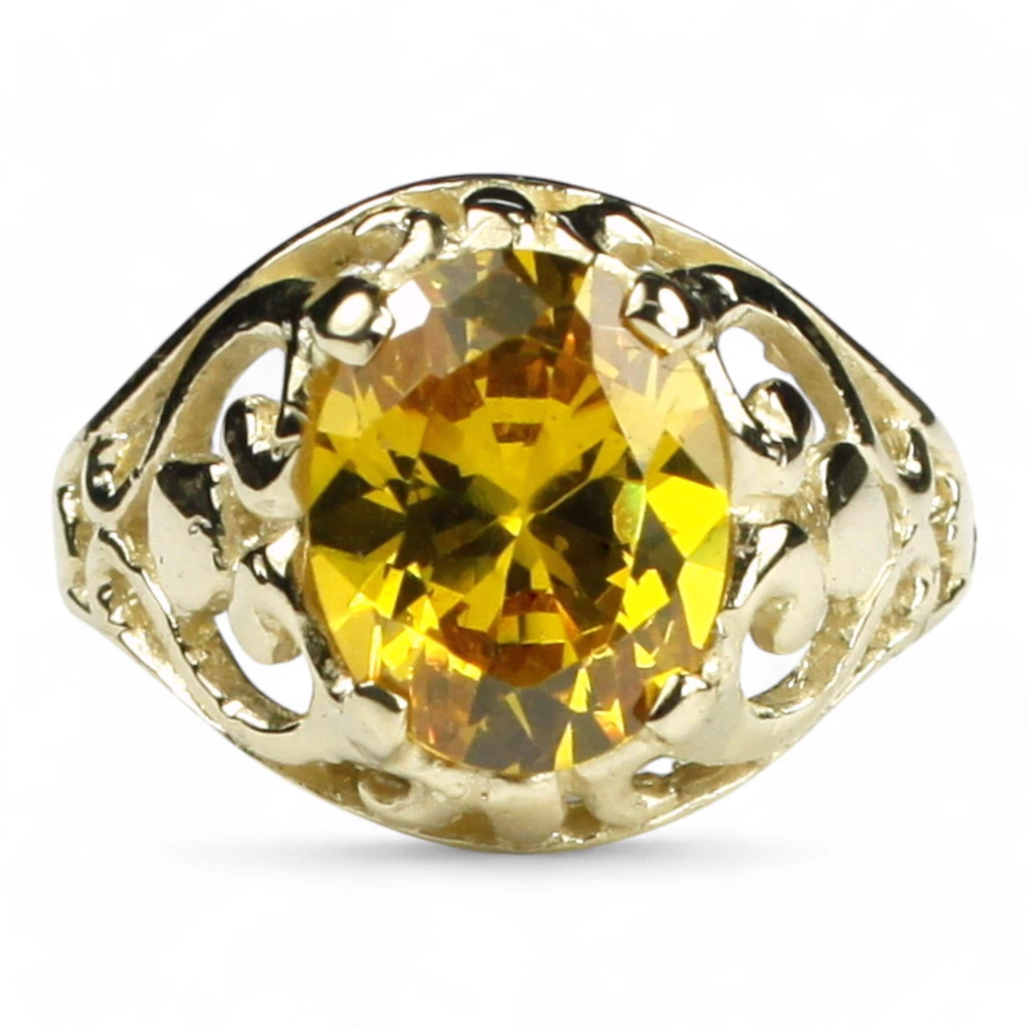 Peridot, 18KY Gold Ring, R057