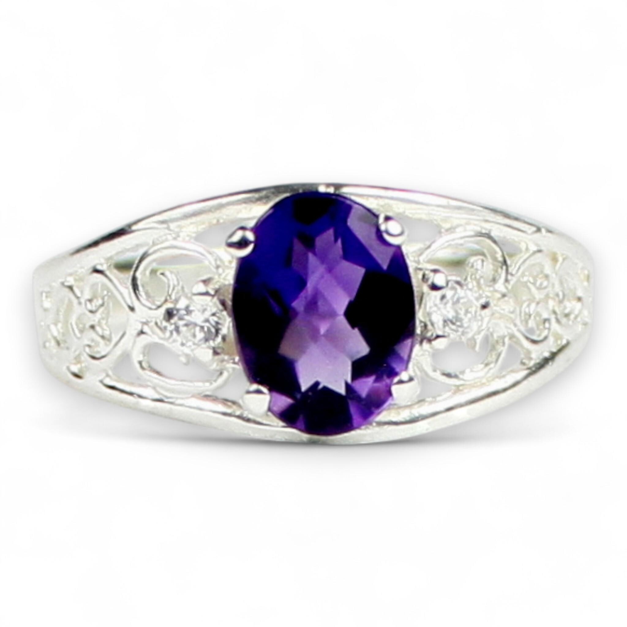 Smoky Quartz, 925 Sterling Silver Men's Ring, SR368
