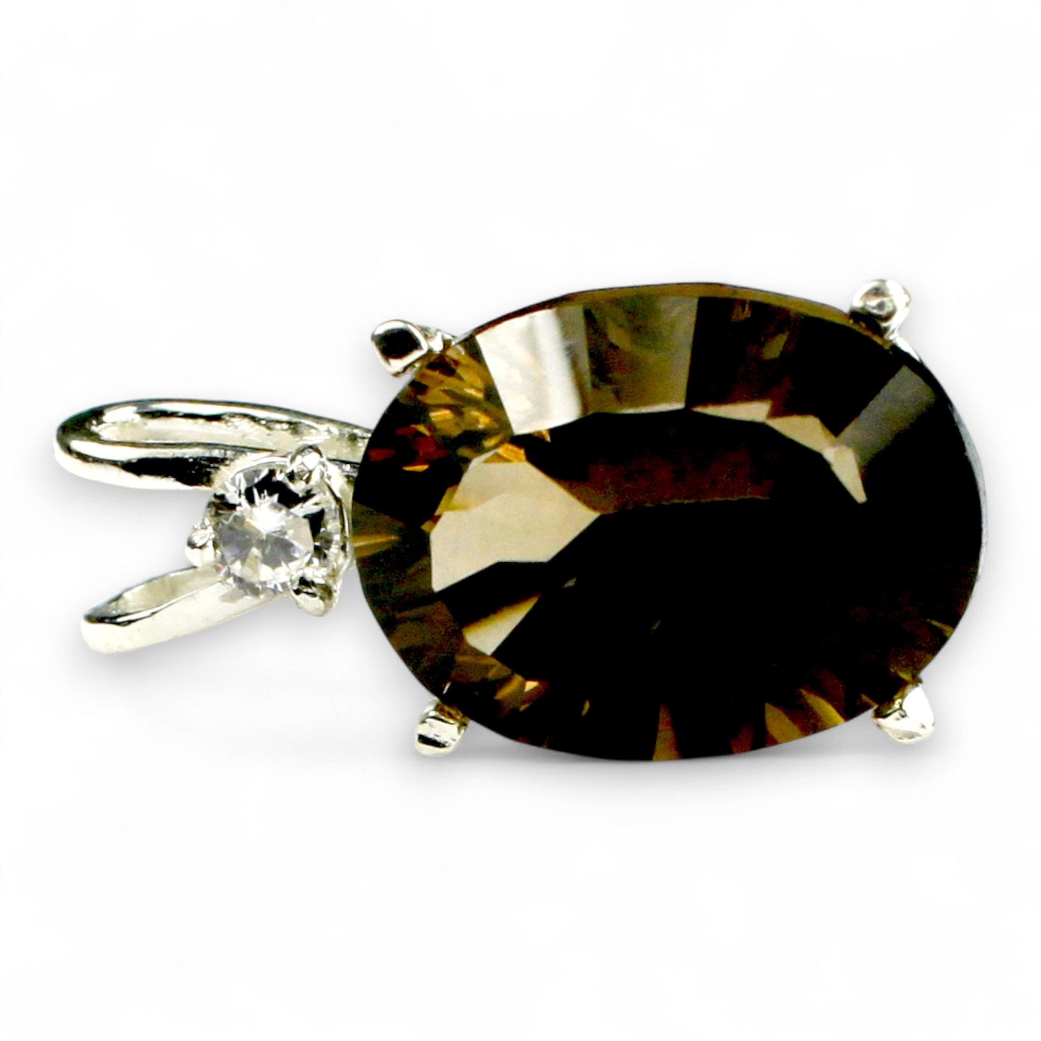 Smoky Quartz, 925 Sterling Silver Post Earrings, SE102