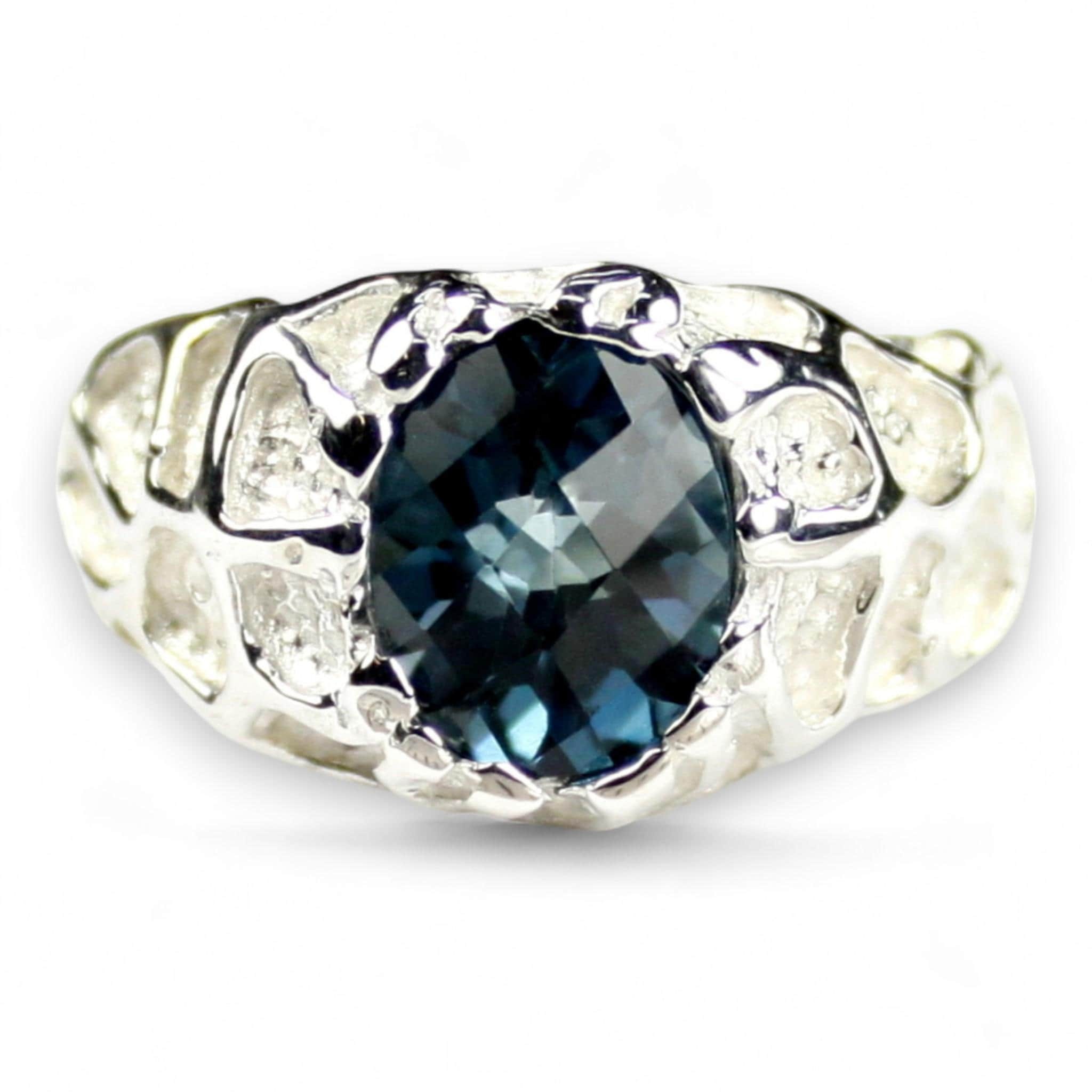 Russian Nanocrystal Emerald, 925 Sterling Silver Ring, SR137