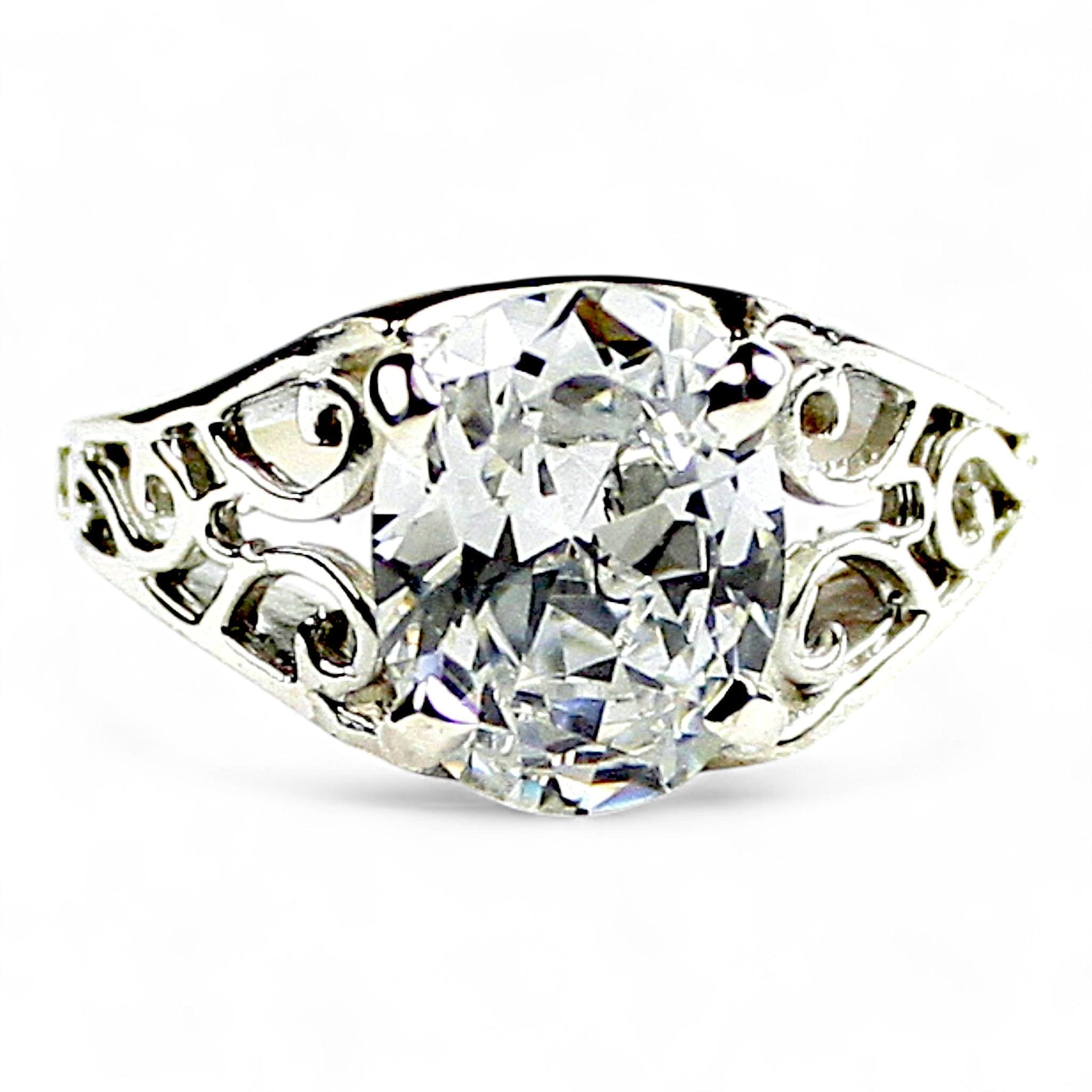 Cubic Zirconia, 925 Sterling Silver Ladies Ring, SR369