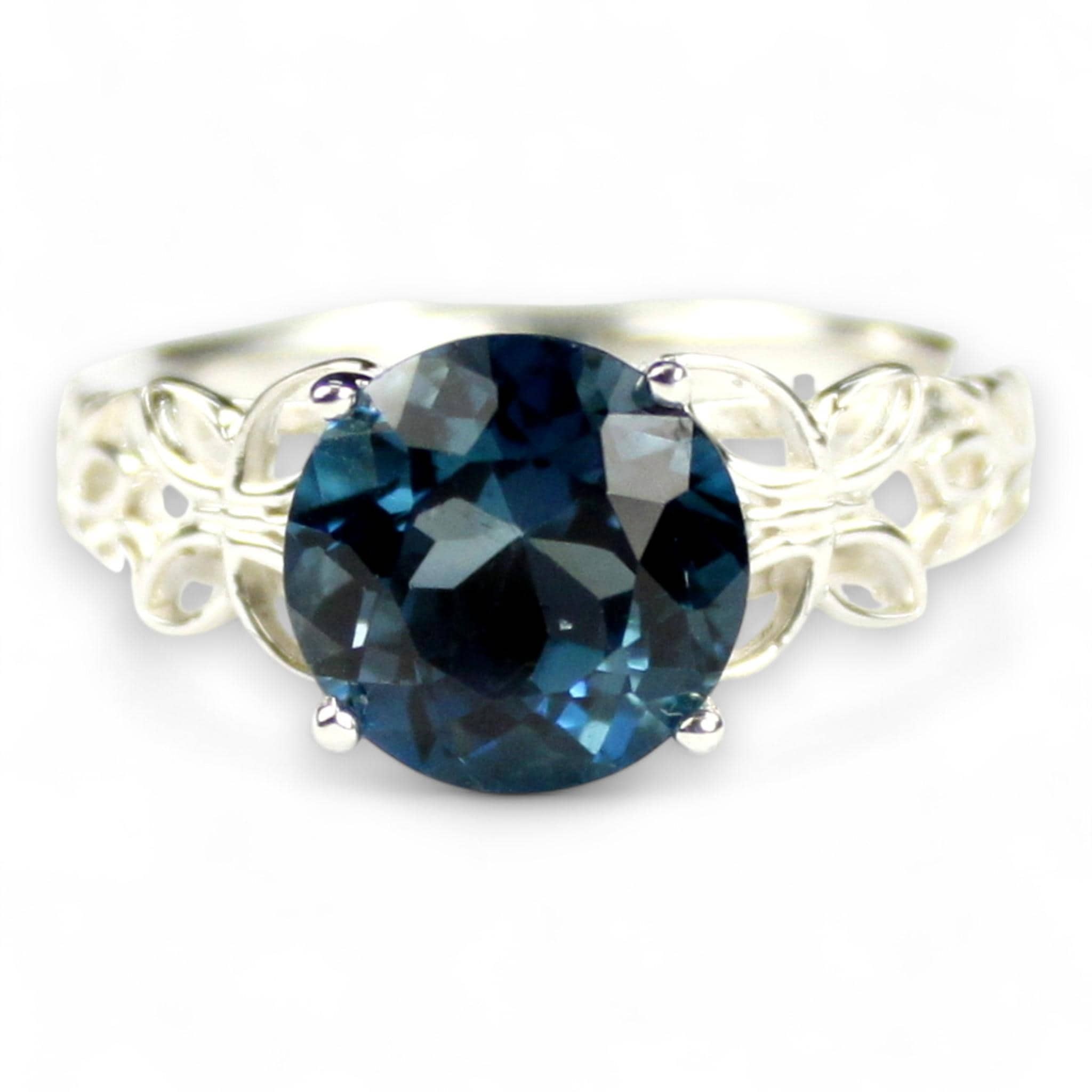 Mercury Mist Topaz, 10Ky Gold Angel Ring, R154
