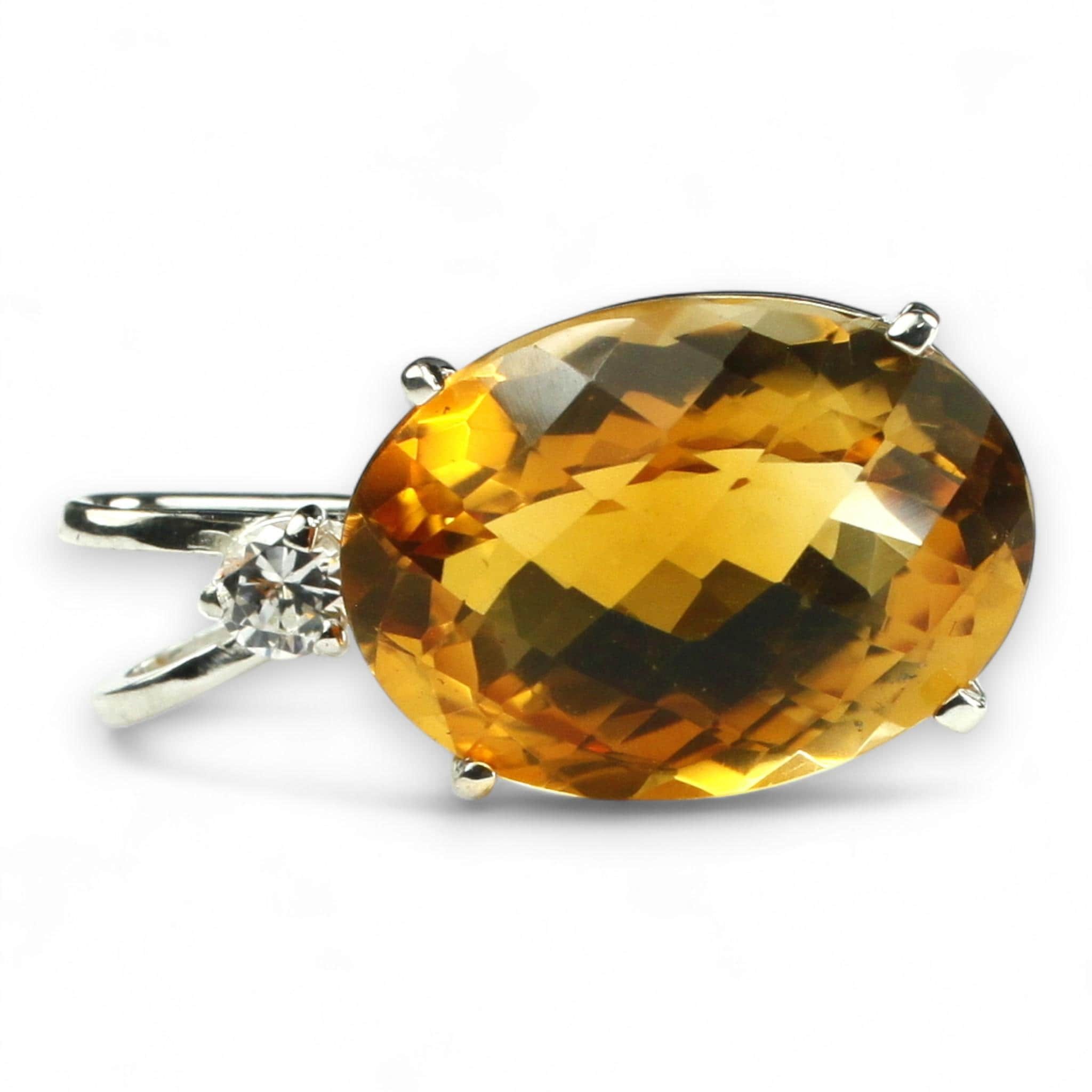 Crimson Fire Topaz, 925 Sterling Silver Ladies Ring, SR049