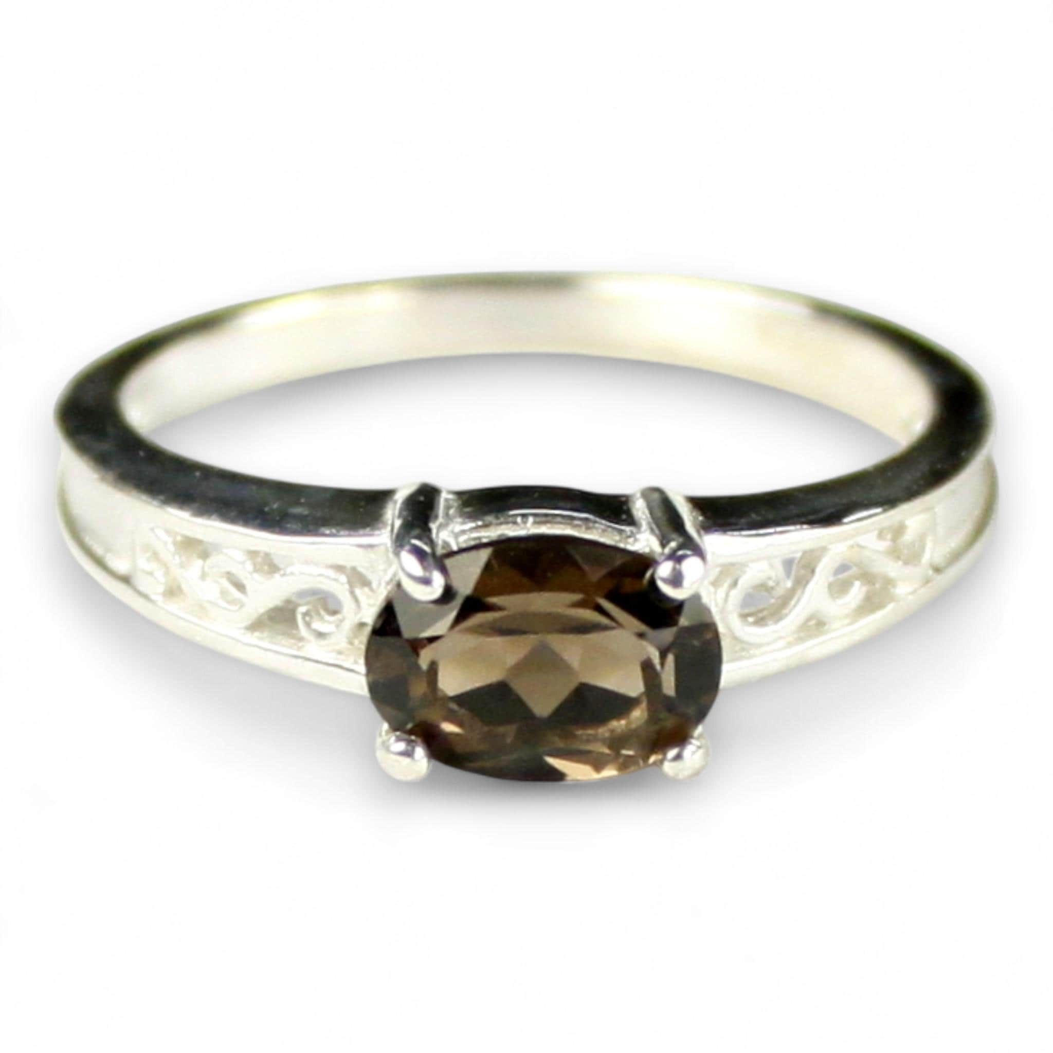 Smoky Quartz, 14Ky Gold Ring, R058