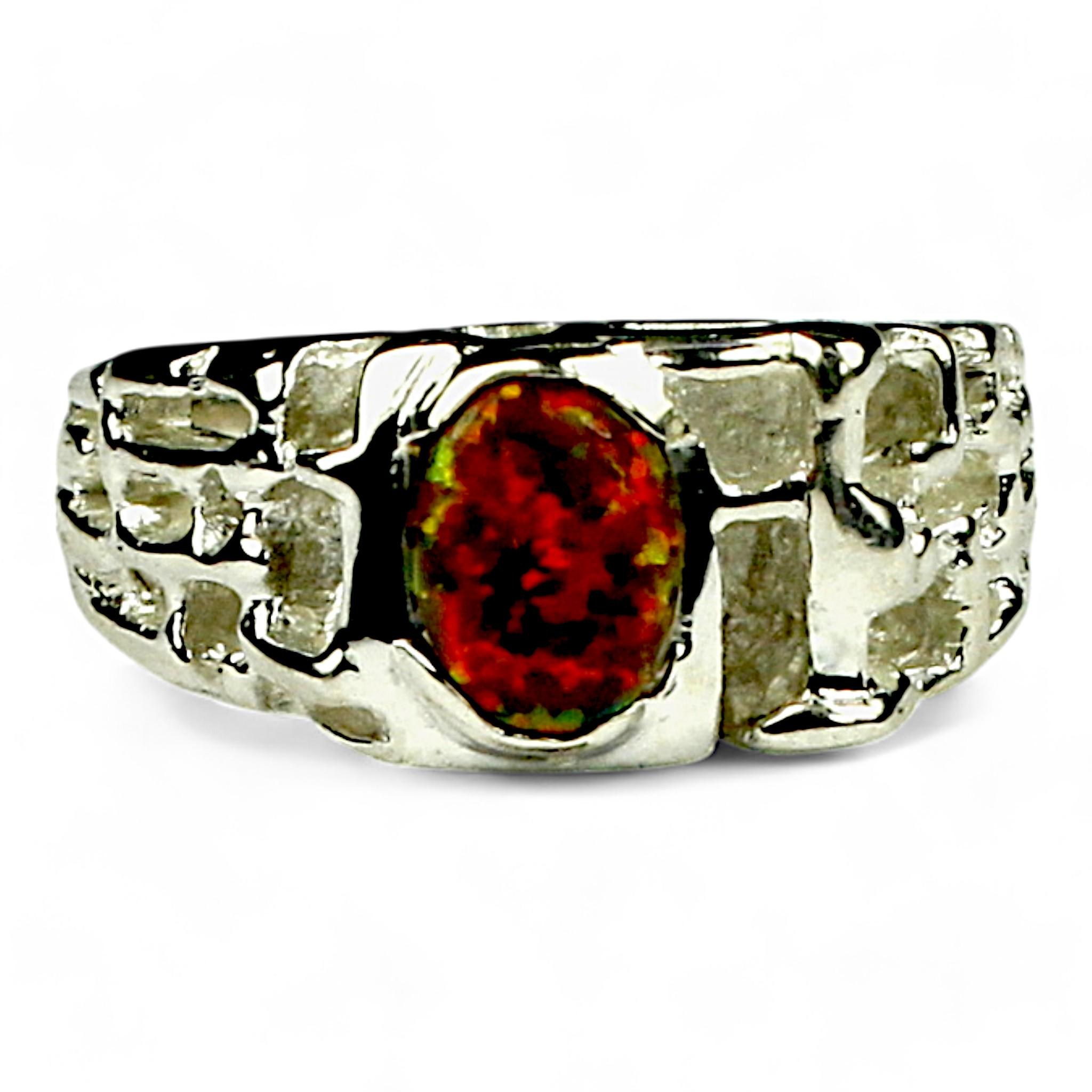 Citrine w/ Two 4mm CZ Accents, 925 Sterling Silver Engagement Ring, SR254
