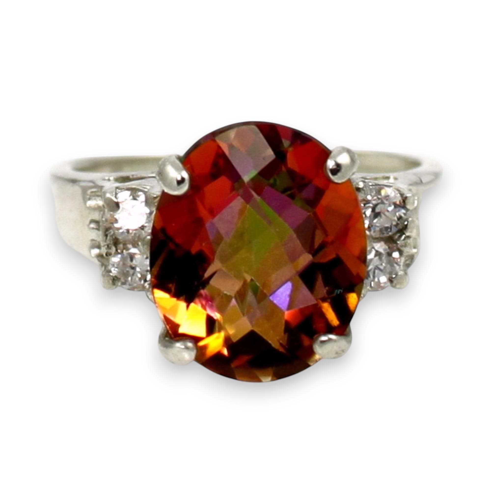 Mozambique Garnet, 925 Sterling Silver Men's Ring, SR197