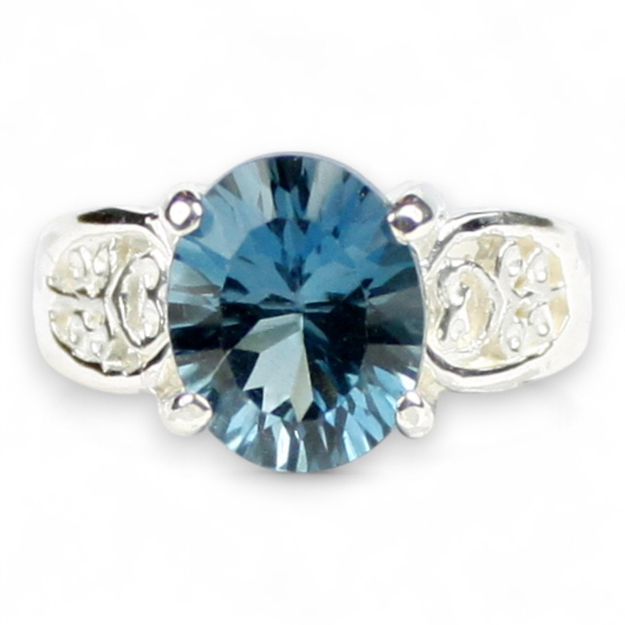 Swiss Blue Topaz, 925 Sterling Silver Leverback Earrings, SE207