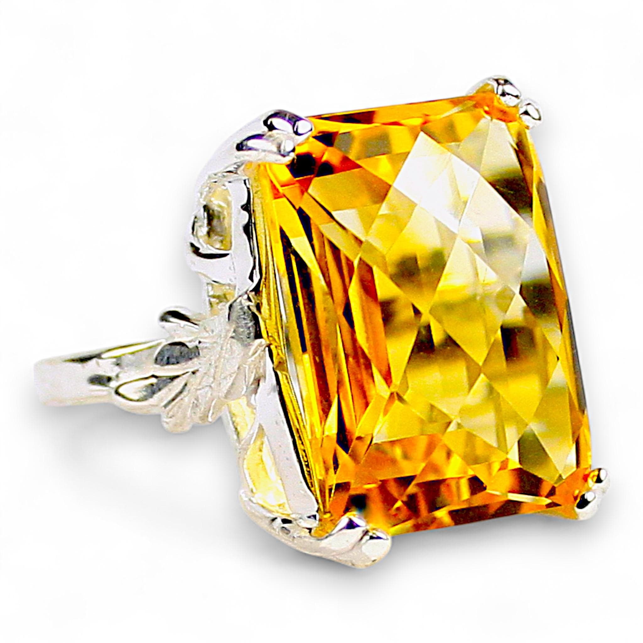 Green Amethyst , 925 Sterling Silver Ring, SR221