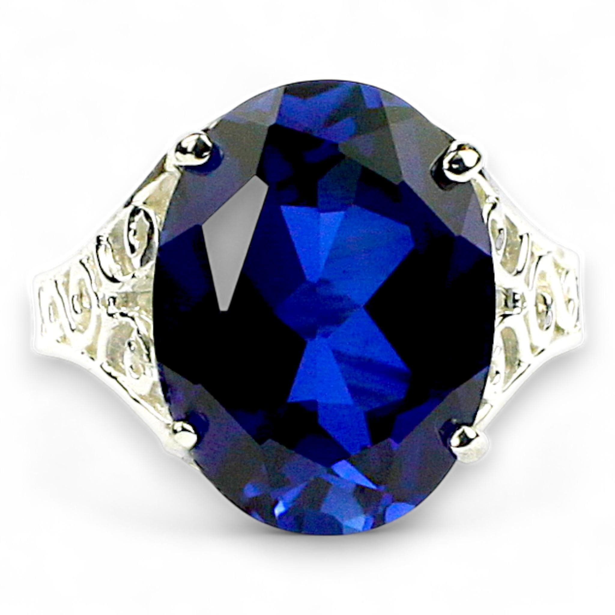 Blue Sapphire, 925 Sterling Silver Pendant, SP022