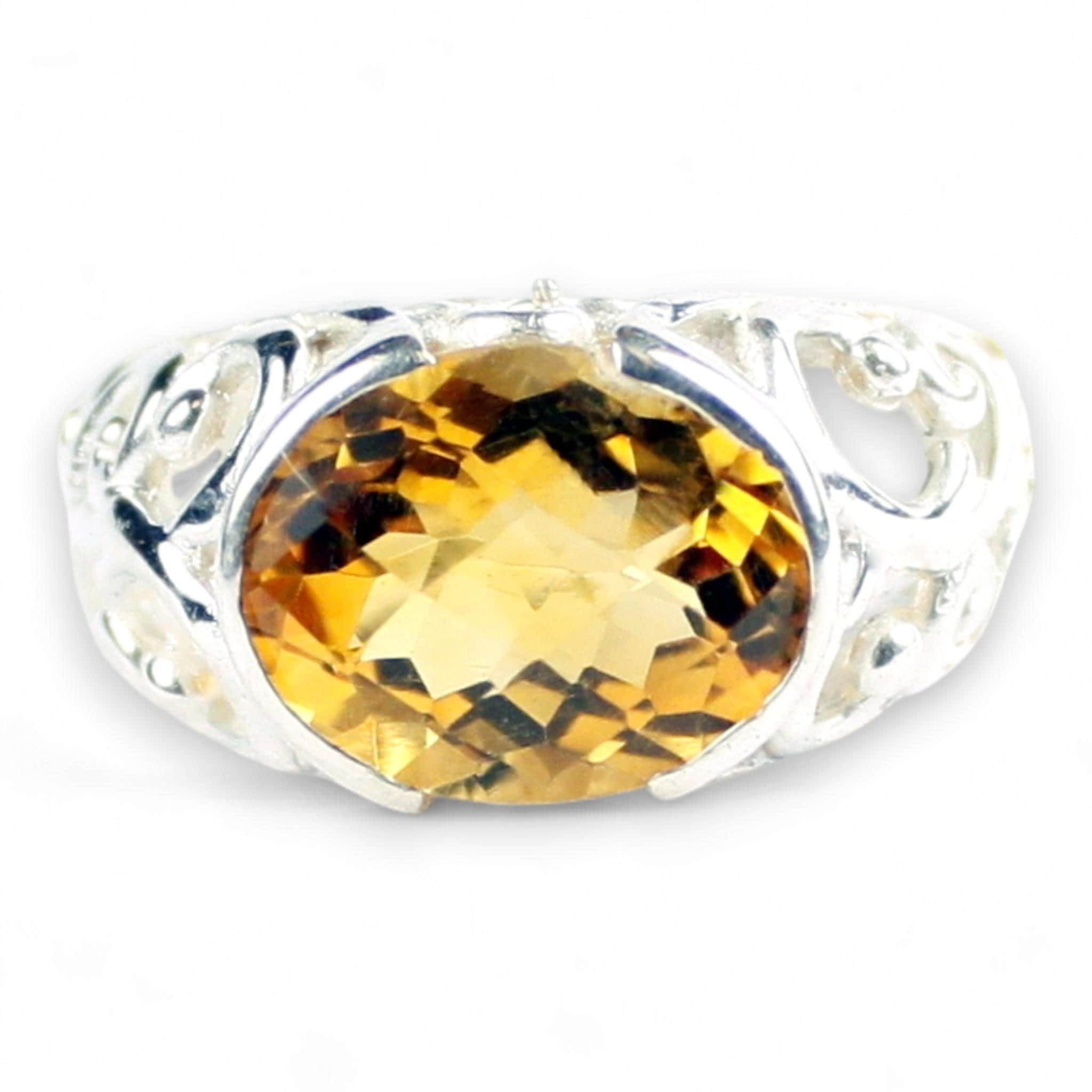 Citrine, 925 Sterling Silver Ring, SR132