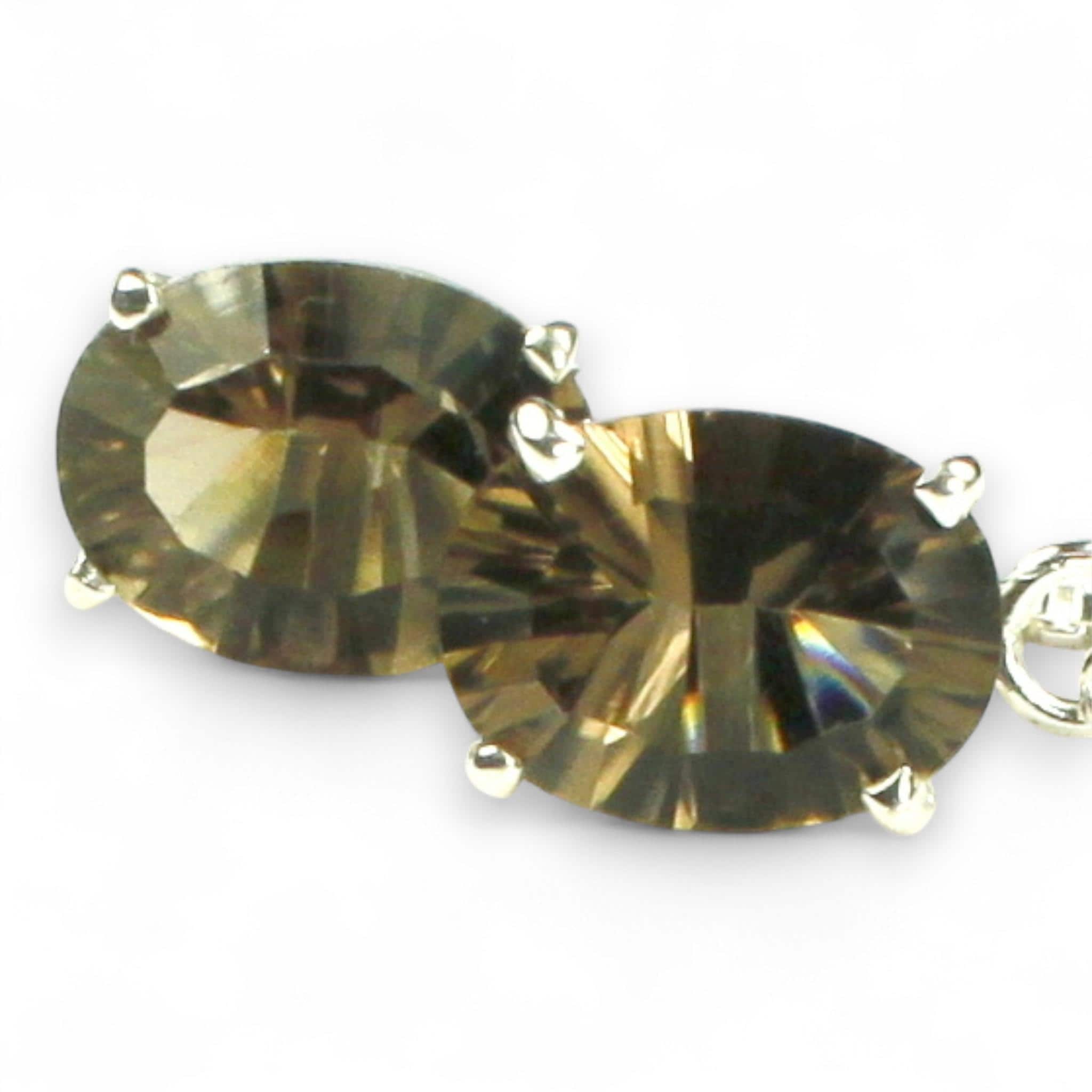 Glacier Blue CZ, 925 Sterling Silver Post Earrings, SE102