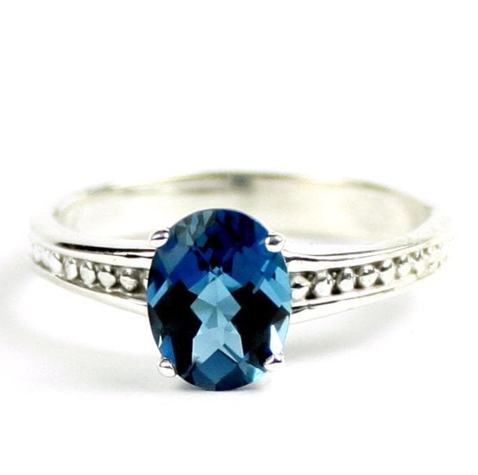 Swiss Blue Topaz, 14KY Gold Ring, R057