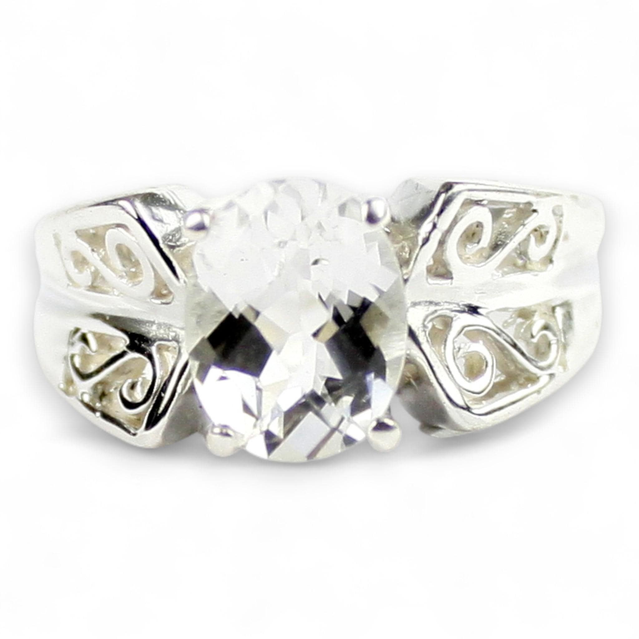 Aquamarine , 925 Sterling Silver Ring SR302,