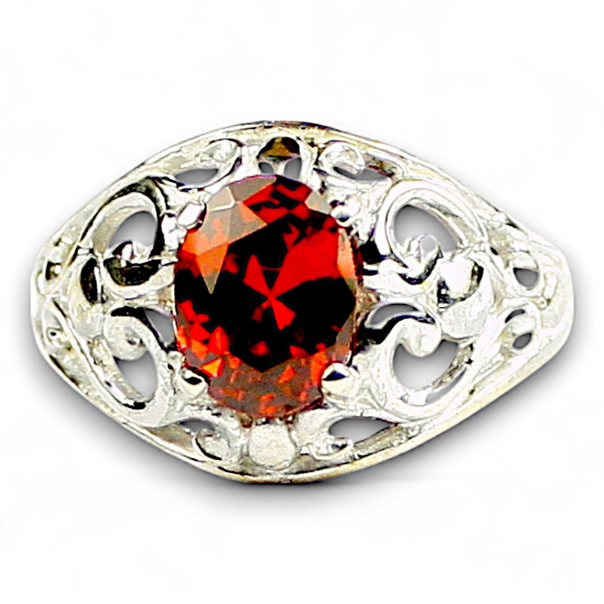 Silver Topaz, 925 Sterling Silver Men's Ring, SR168