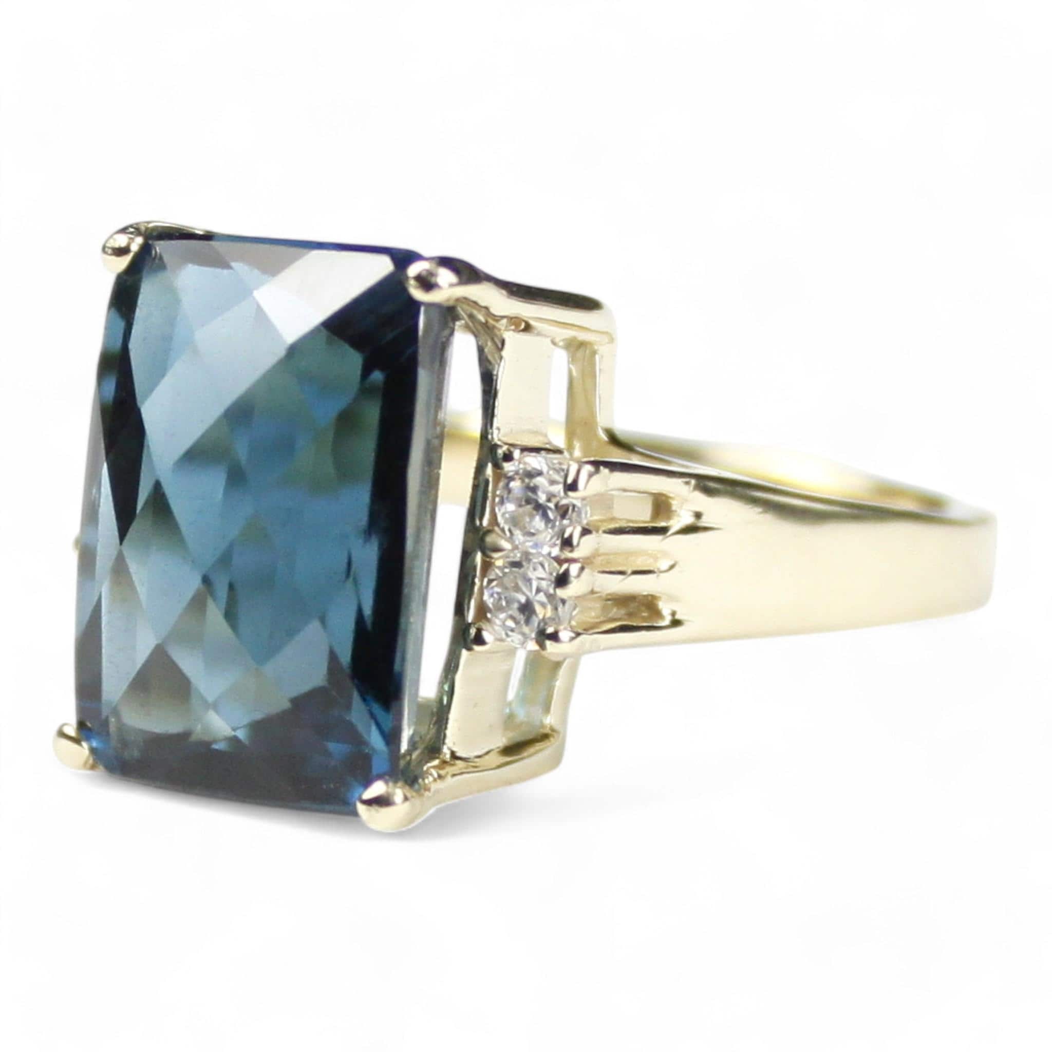 Cubic Zirconia (CZ), 14KY Gold Ring, R192