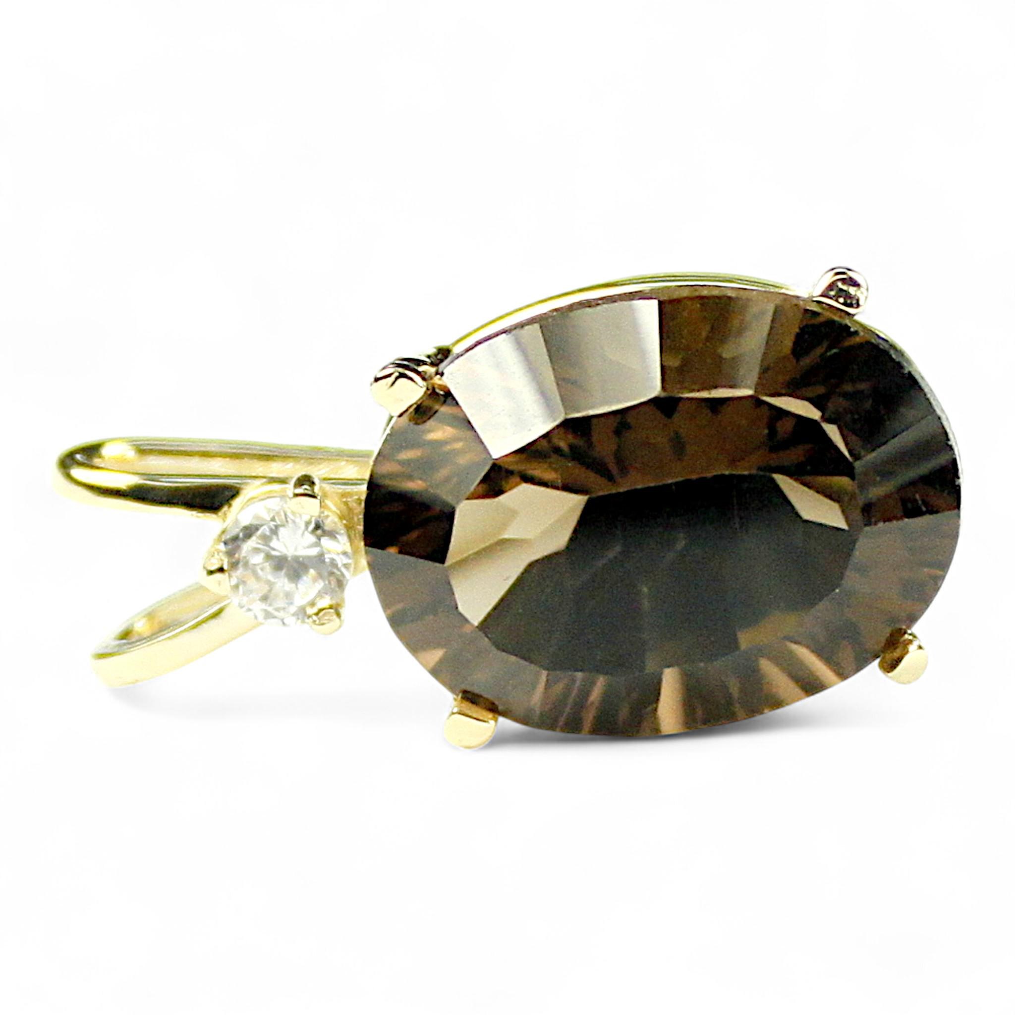 Mystic Fire Topaz, 14KY Gold Pendant, P020