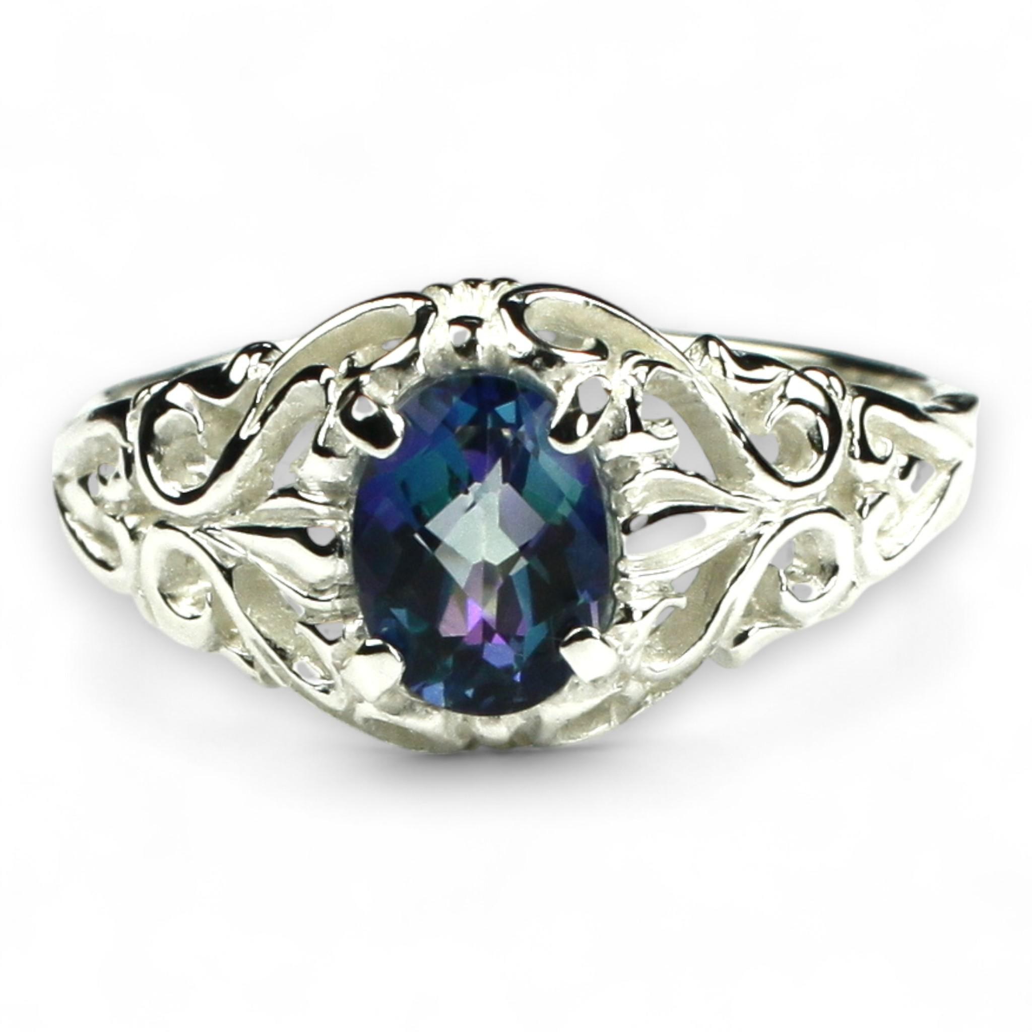White Opal, 925 Sterling Silver Ladies Ring, SR365