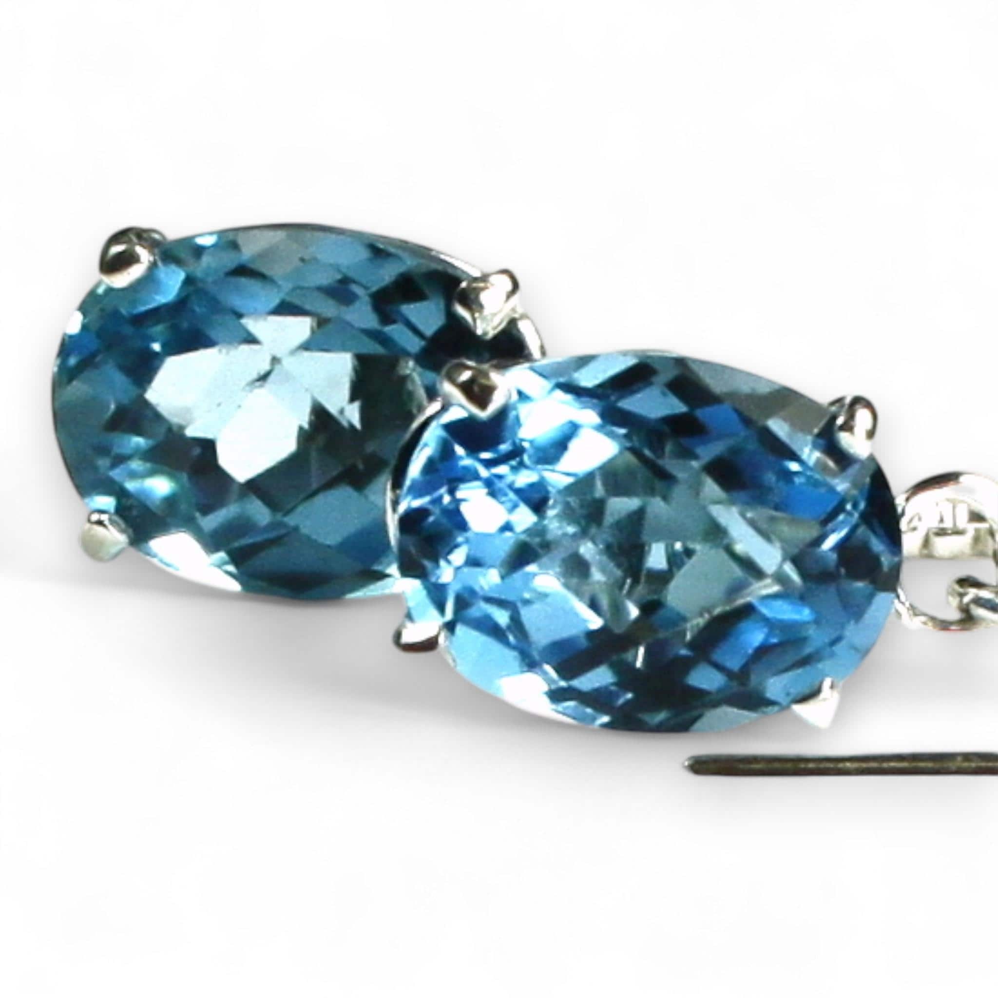 Twilight Fire Topaz, 14KY Gold Leverback Earrings, E001