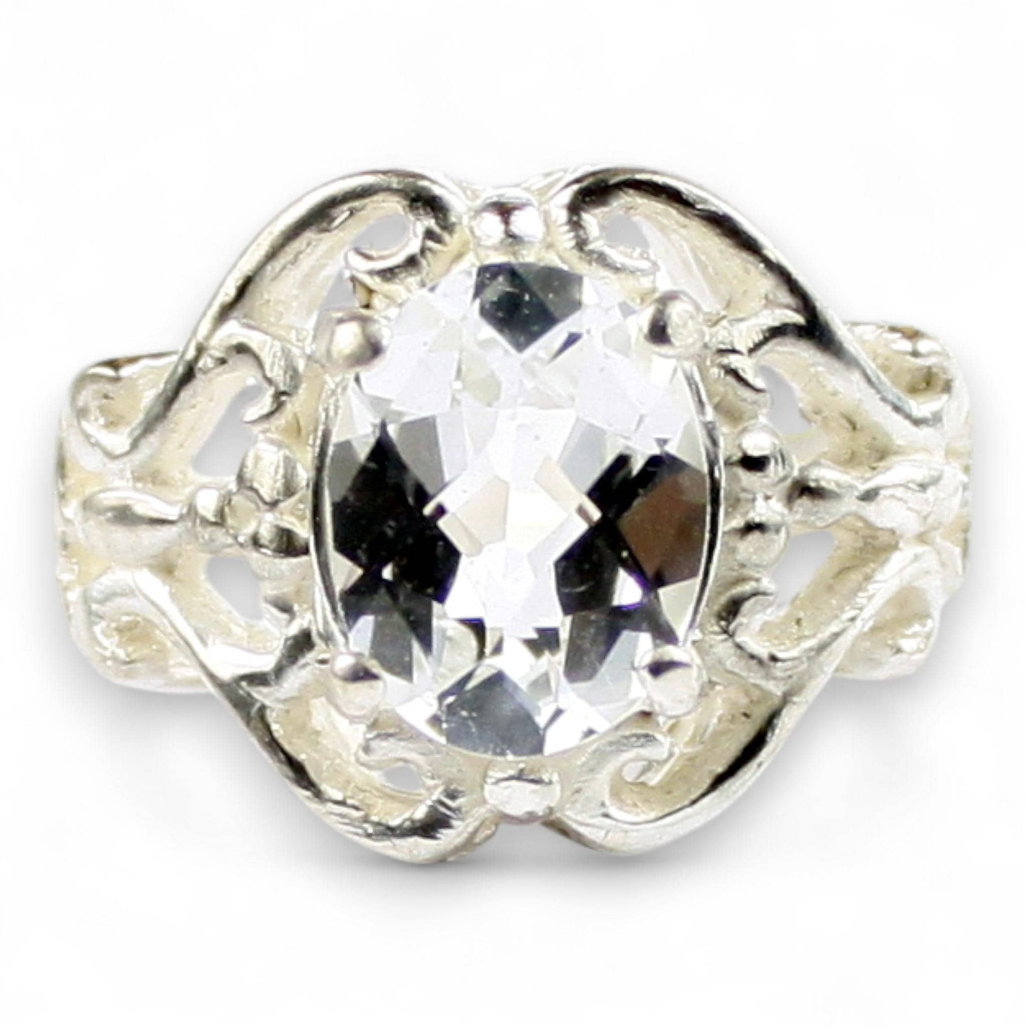 Mozambique Garnet, 925 Sterling Silver Antique Style Filigree Ladies Ring, SR009