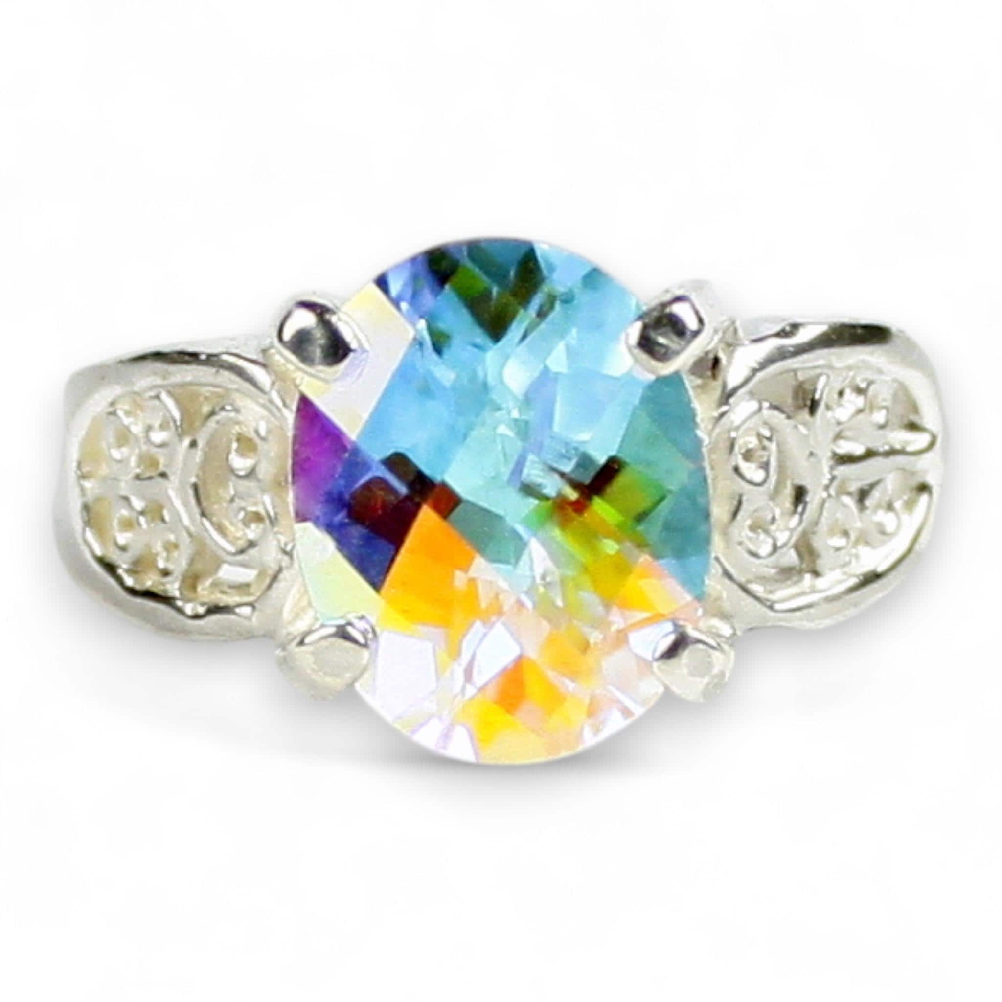 Mercury Mist Topaz, 925 Sterling Silver Ladies Ring, SR369