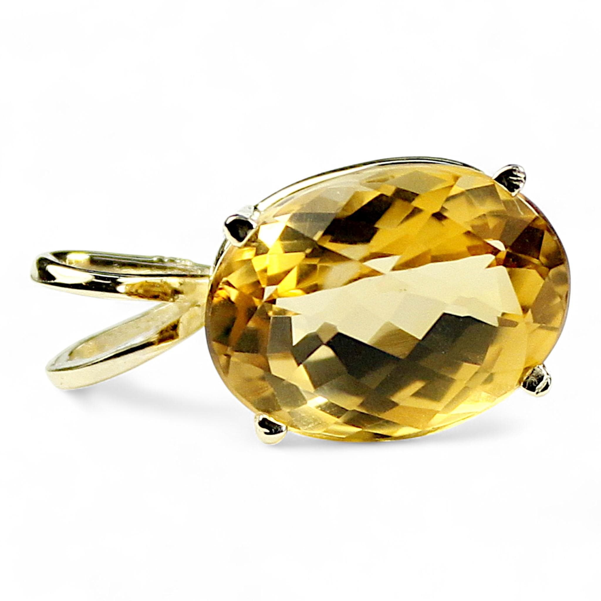 Golden Yellow CZ , 925 Sterling Silver Ring, SR302