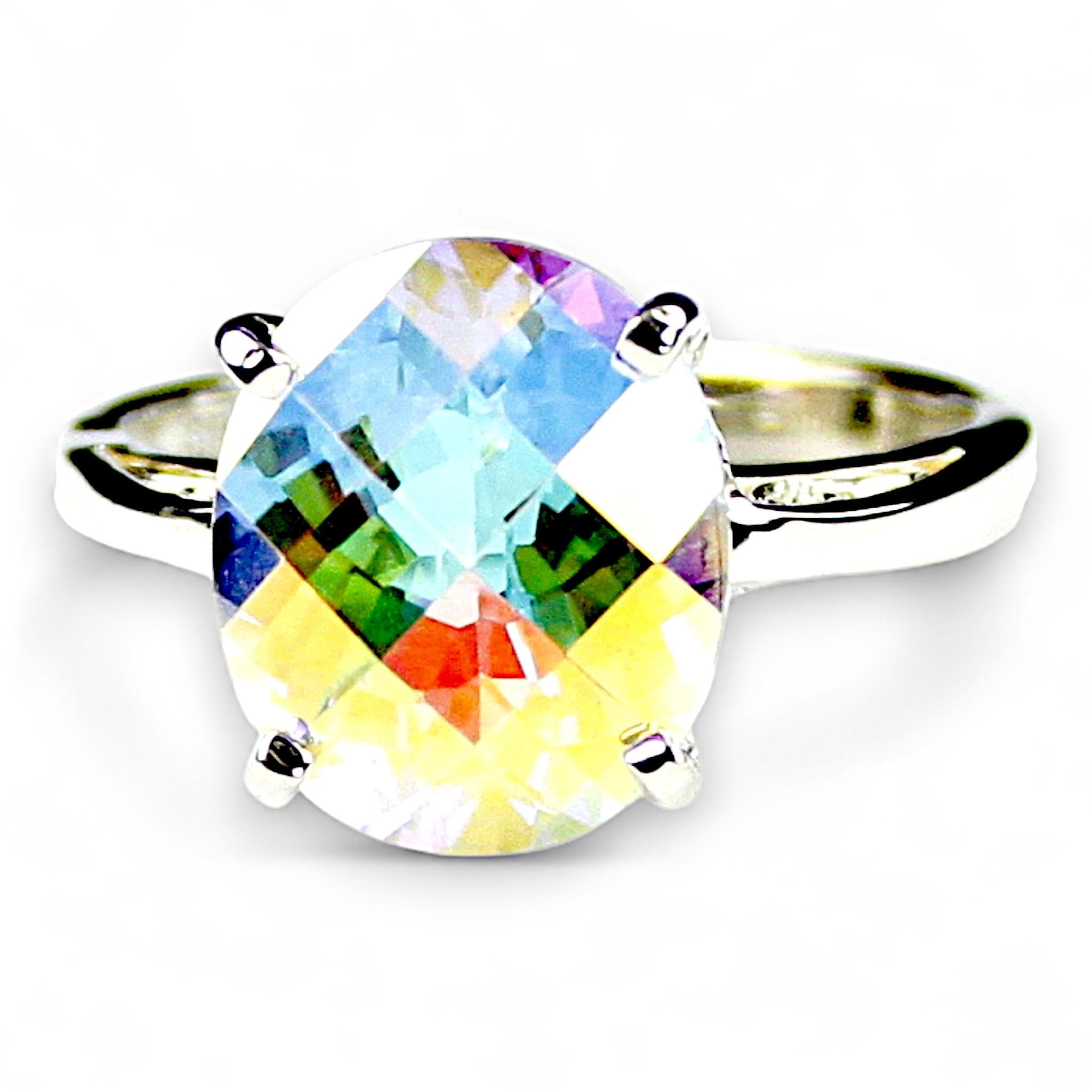 Swiss Blue CZ, 925 Sterling Silver Ladies Ring, SR365