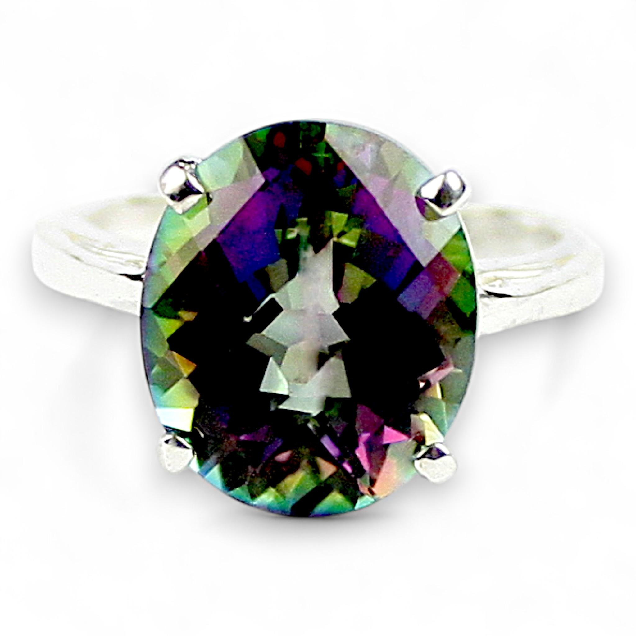 Mystic Fire Topaz, 14KY Gold Ring, R137