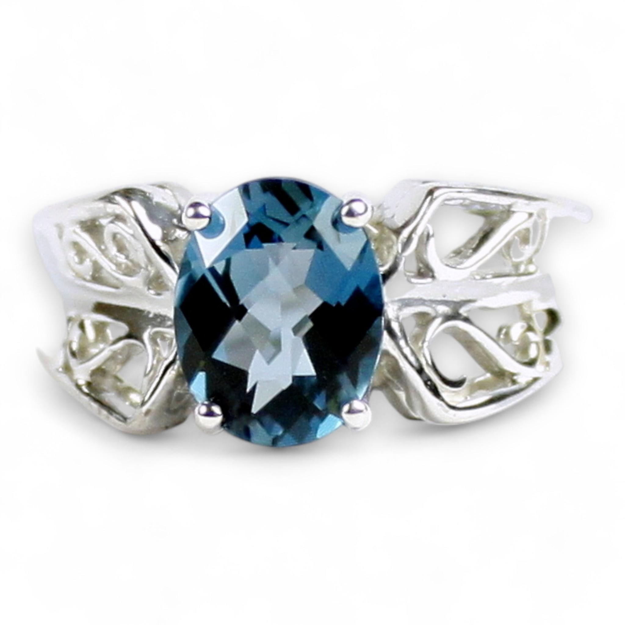 Blue Sapphire, 925 Sterling Silver Ring, SR139