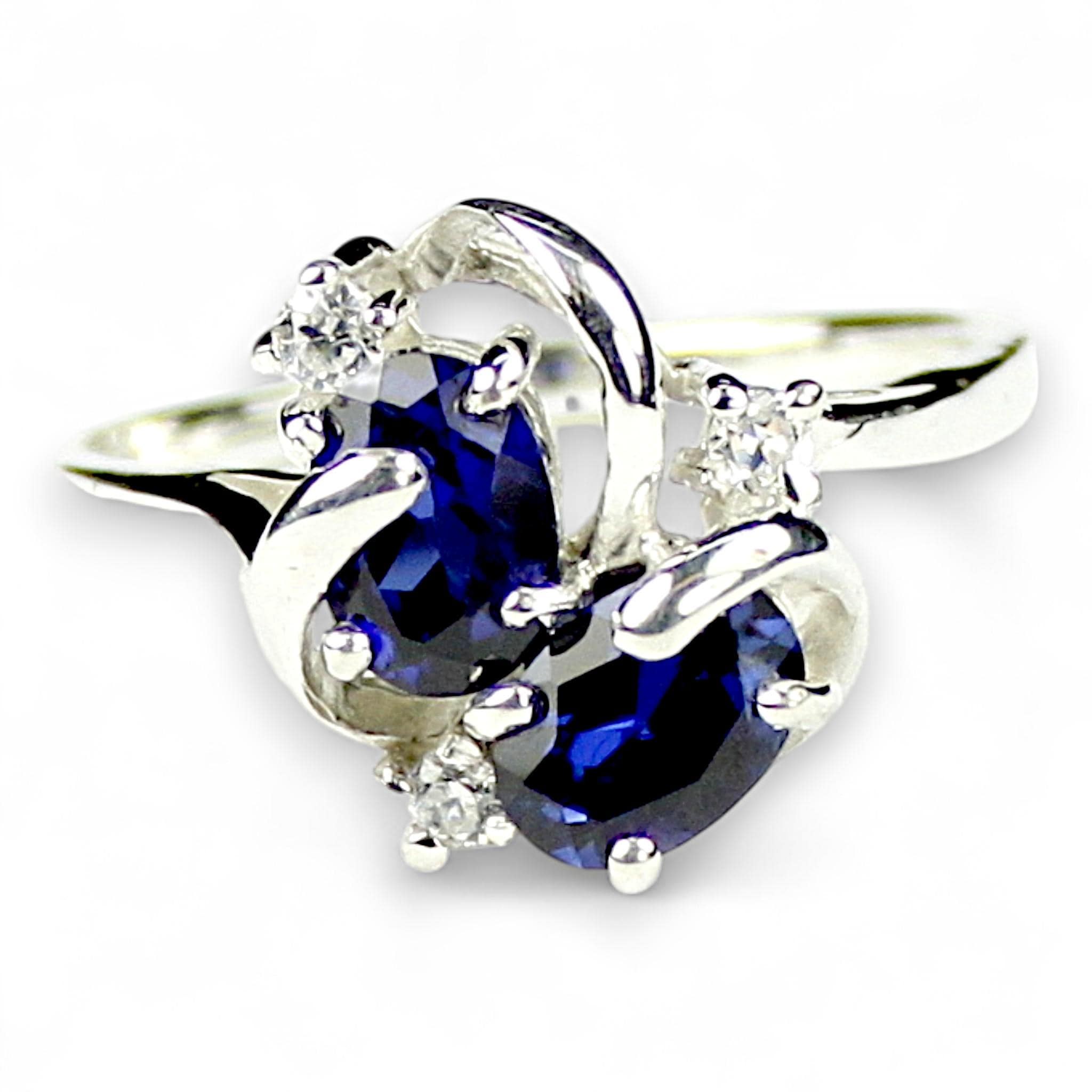 Blue Star Sapphire, Sterling Silver Ring, SR197