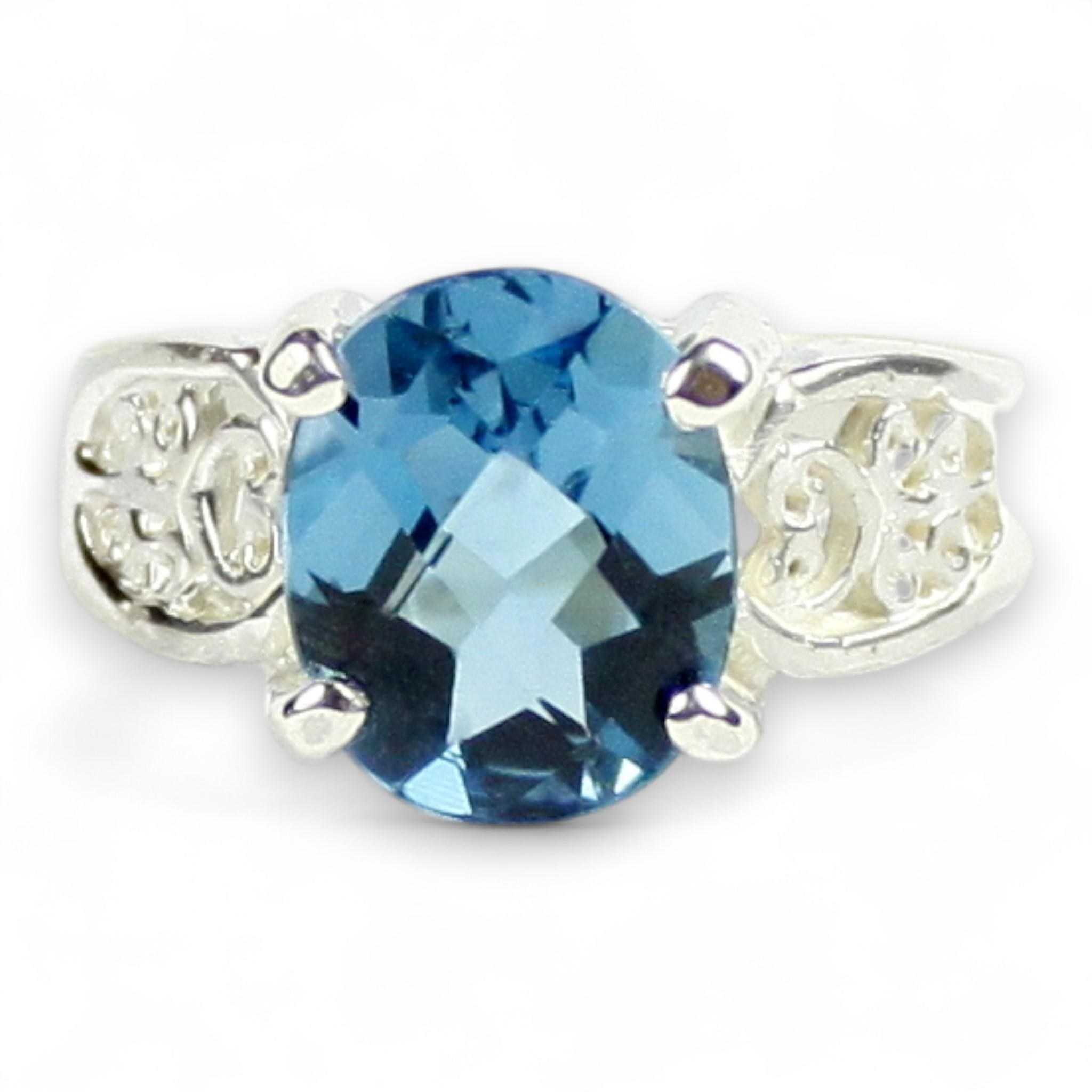 Blue Green Opal, 925 Sterling Silver Ring, SR302