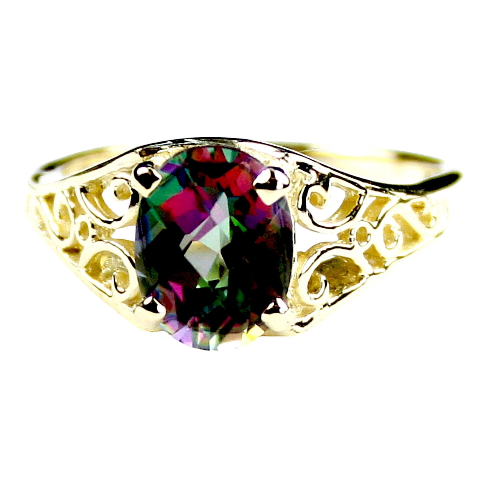 Green Amethyst, 18KY Gold Ring, R039
